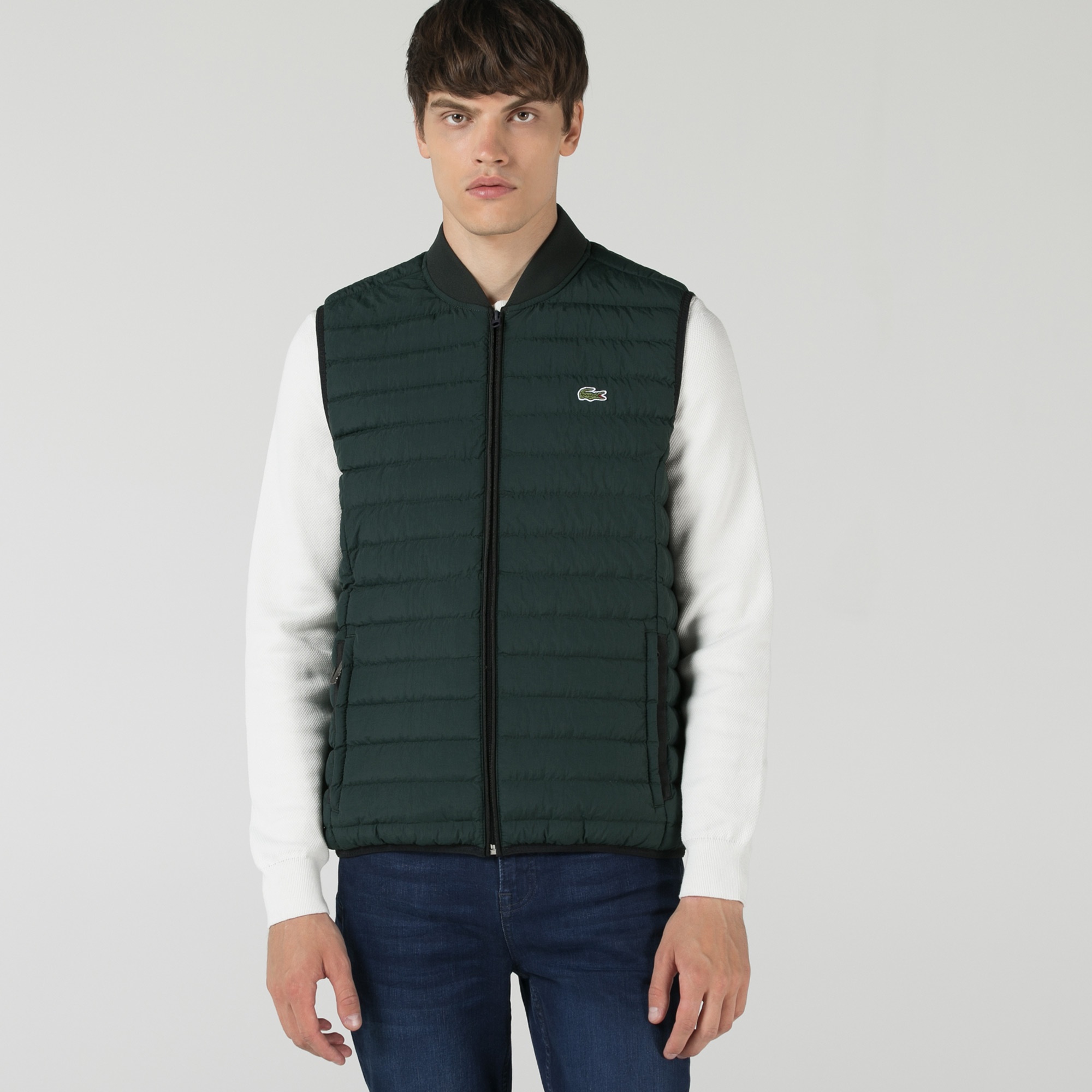 Lacoste Erkek Kapitone Yeşil Yelek