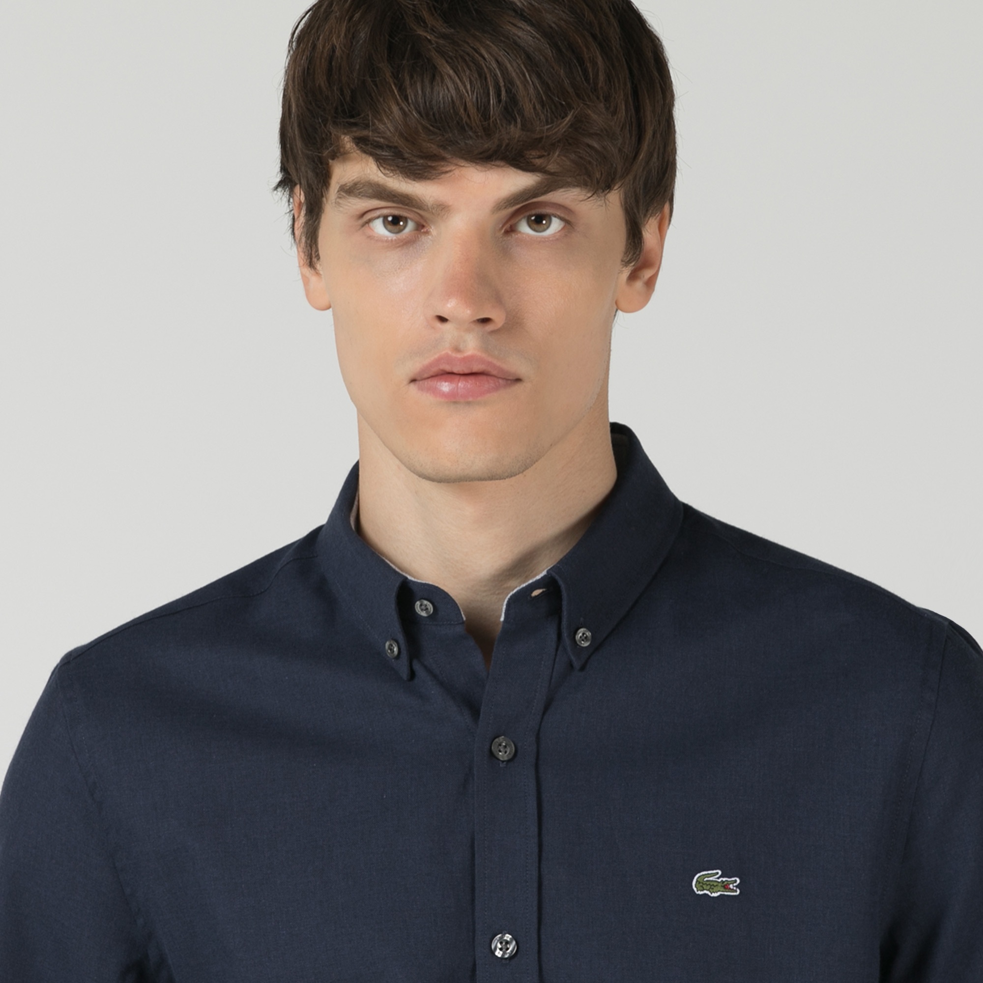 Lacoste Erkek Slim Fit Lacivert Gömlek