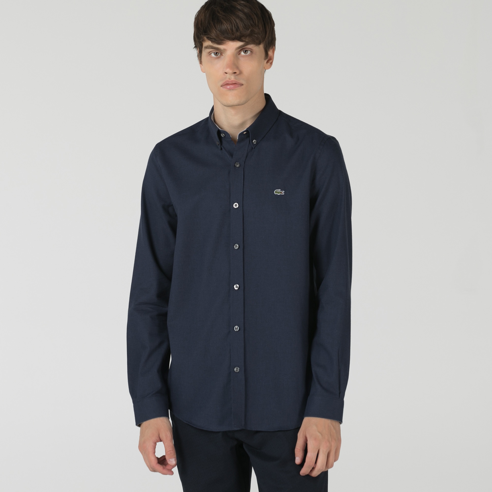 Lacoste Erkek Slim Fit Lacivert Gömlek