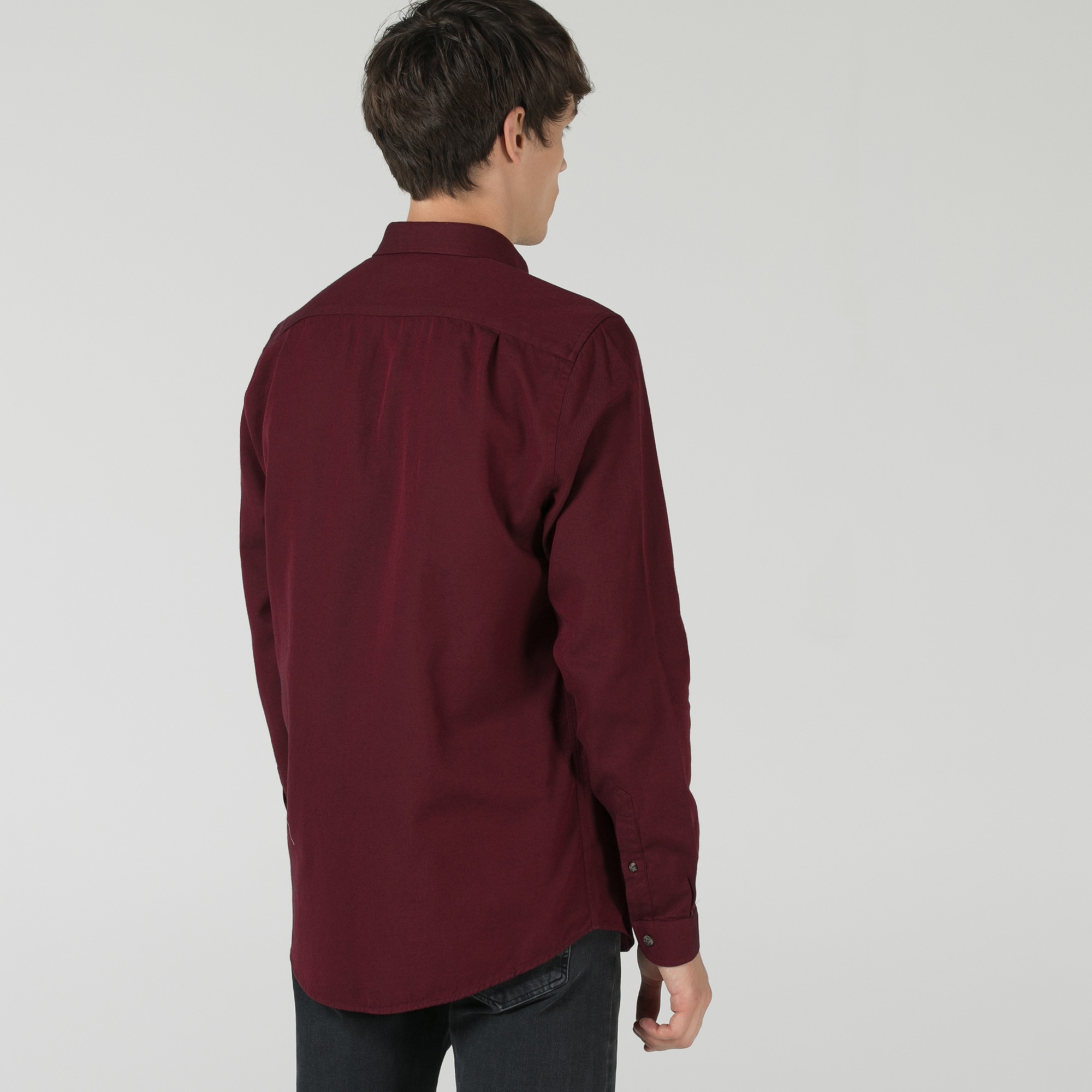 Lacoste Erkek Slim Fit Kırmızı Gömlek