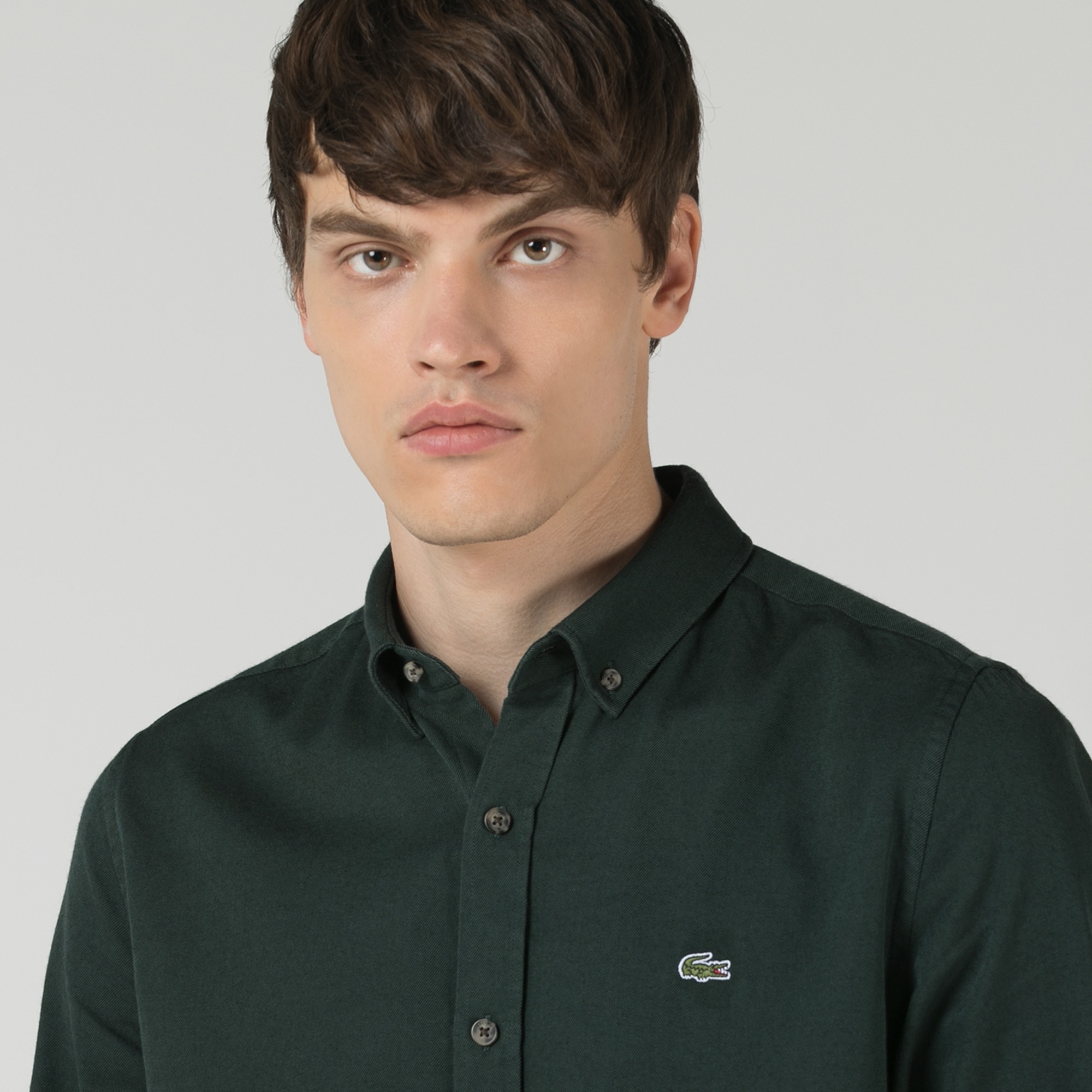 Lacoste Erkek Slim Fit Yeşil Gömlek