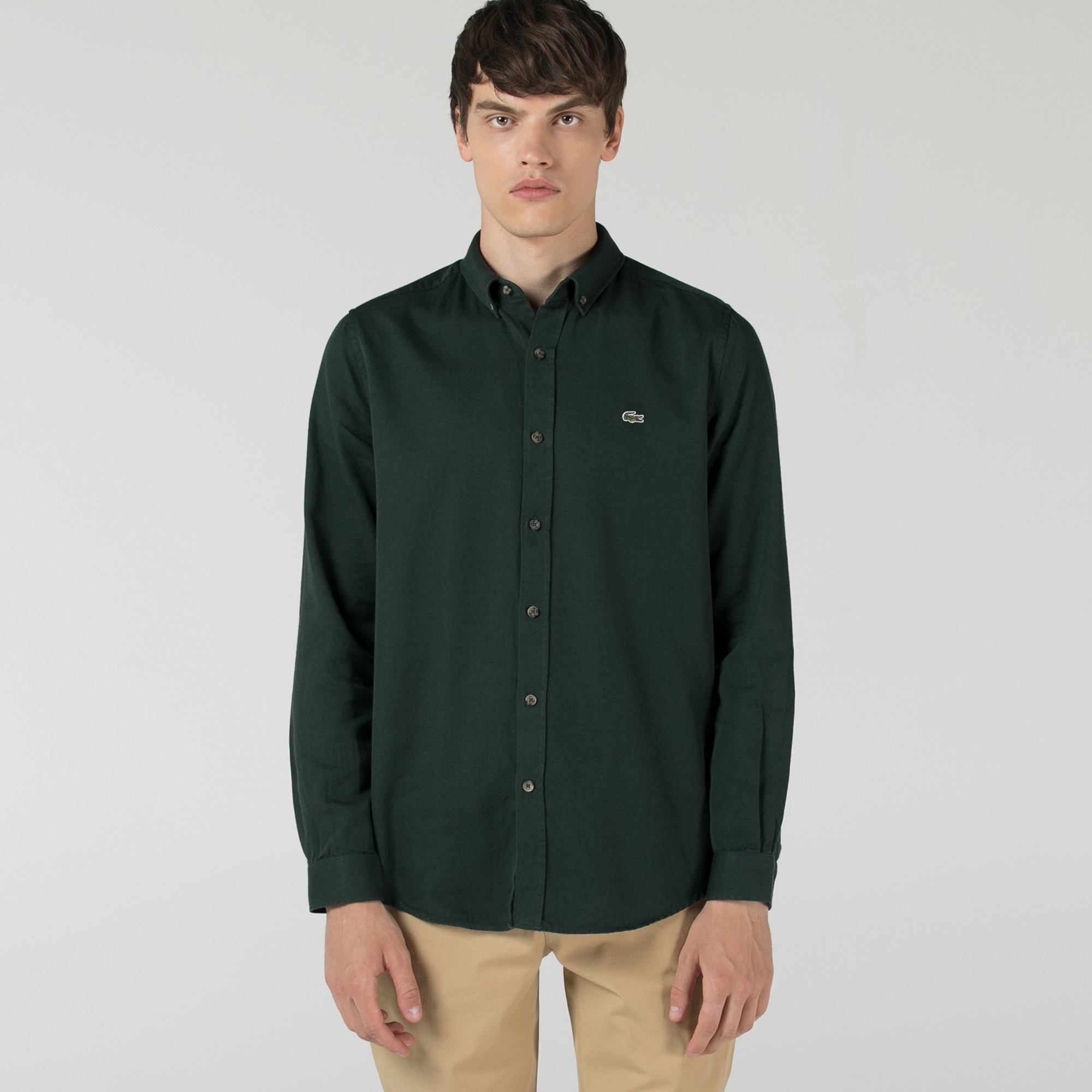 Lacoste Erkek Slim Fit Yeşil Gömlek