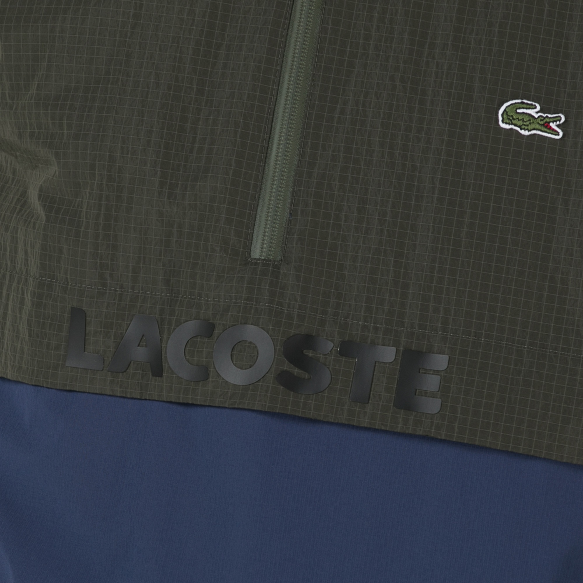 Lacoste Erkek Kapüşonlu Renk Bloklu Haki Mont
