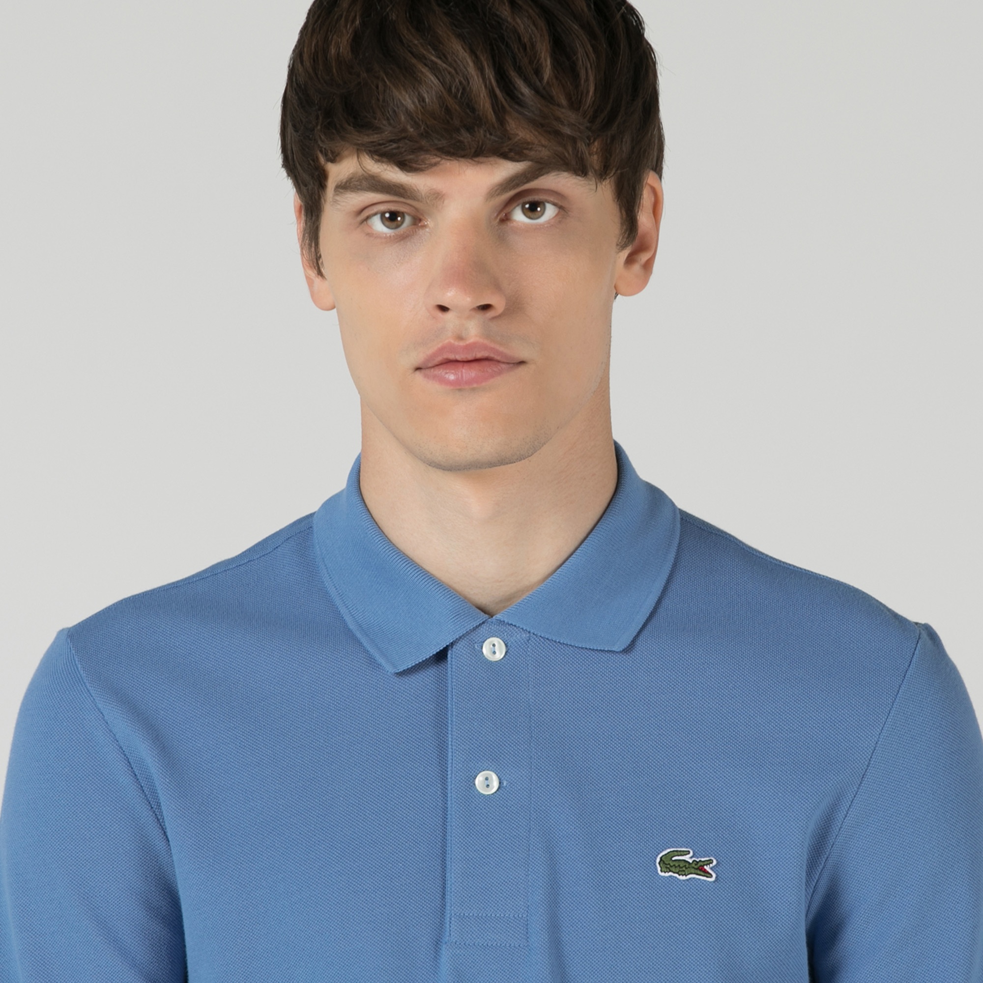 Lacoste Erkek Classic Fit Uzun Kollu Mavi Polo