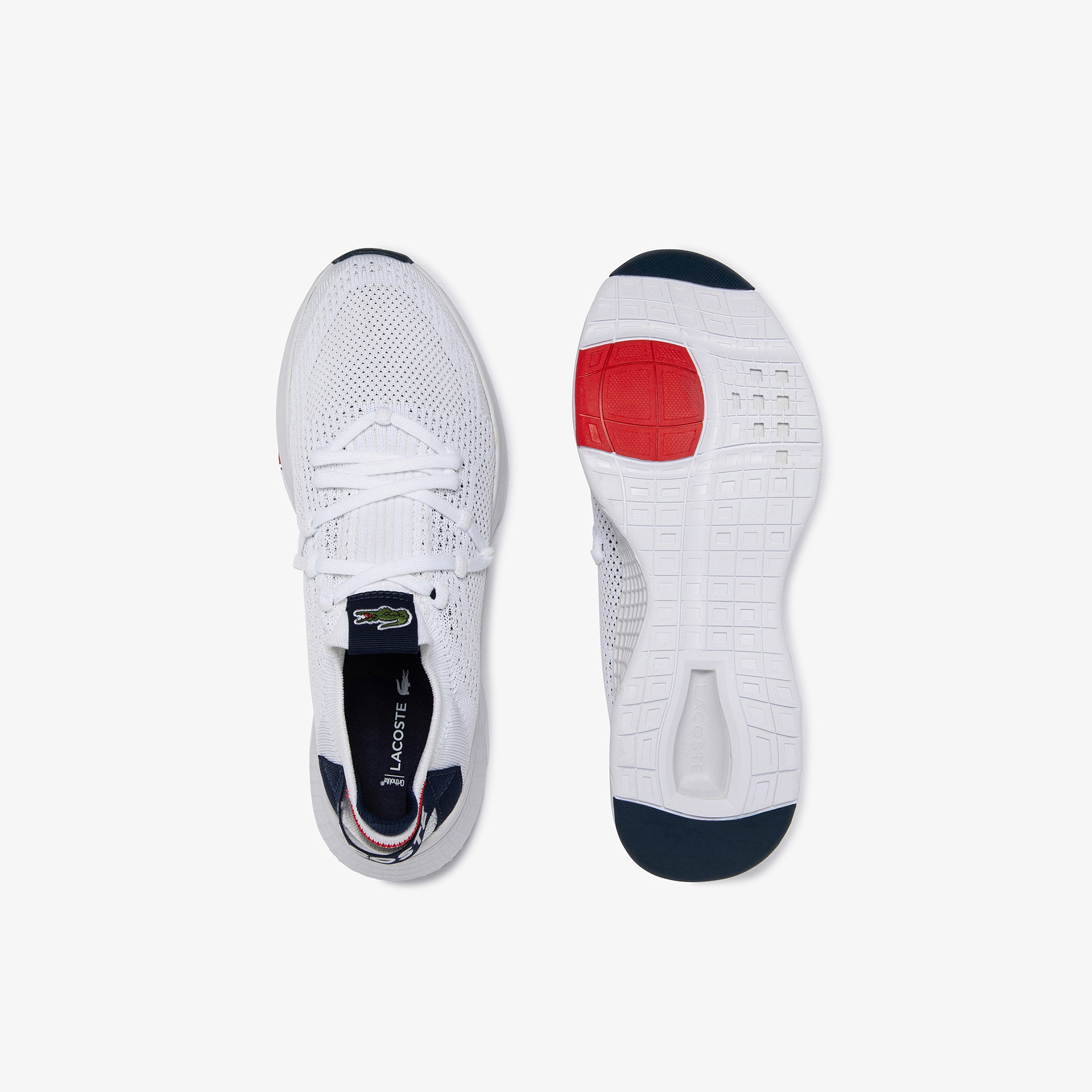 Lacoste Court-Drive Knit 0121 2 Sma Erkek Beyaz Sneaker