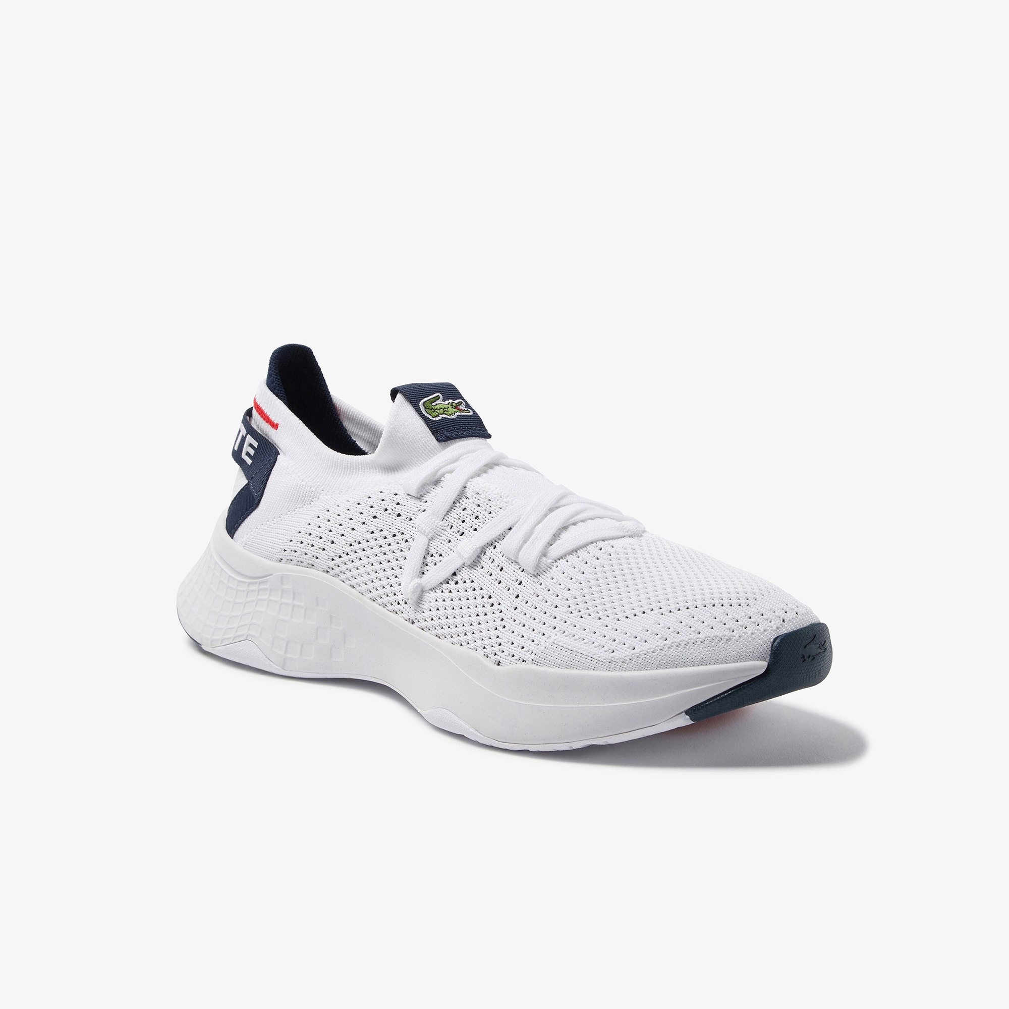 Lacoste Court-Drive Knit 0121 2 Sma Erkek Beyaz Sneaker