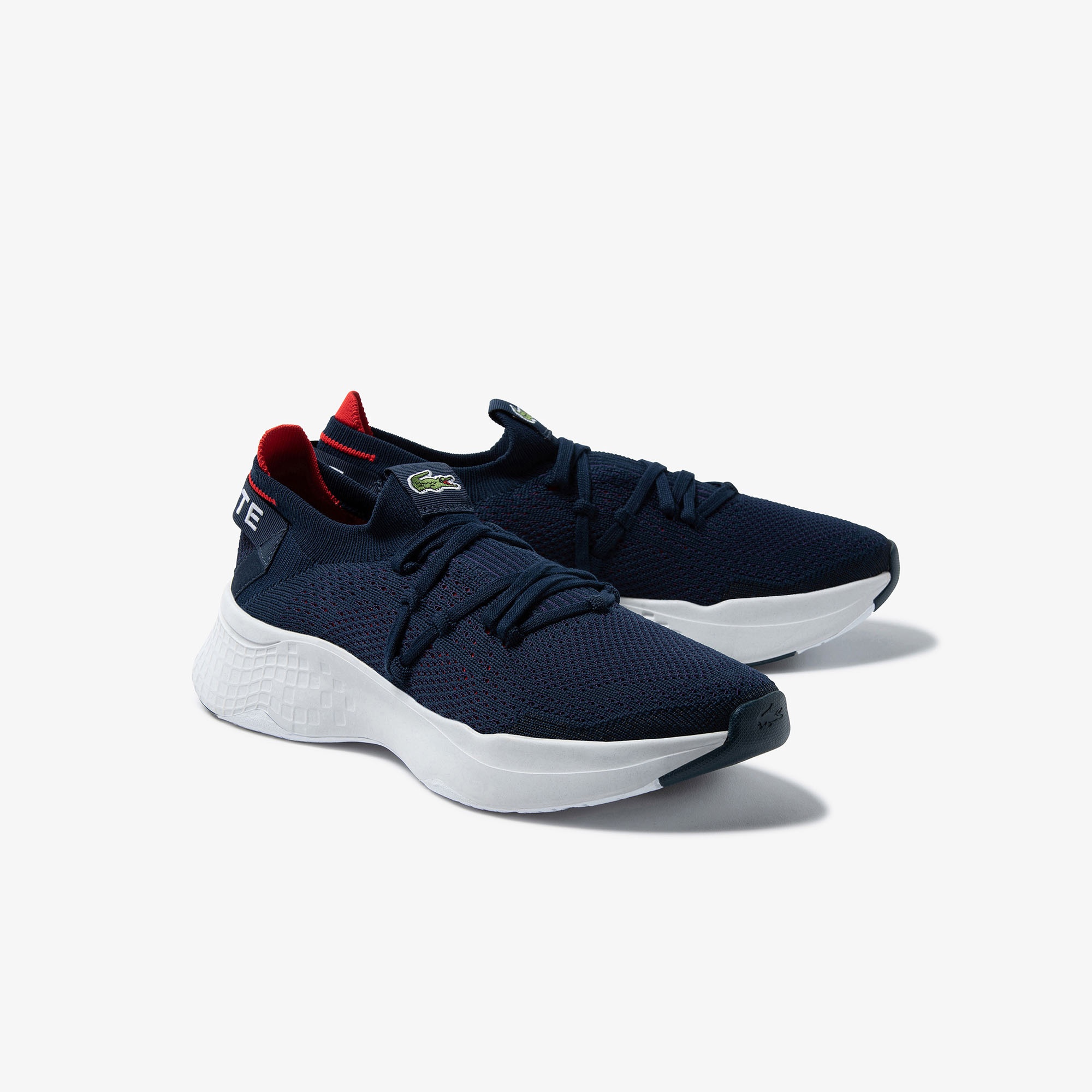 Lacoste Court-Drive Knit 0121 2 Sma Erkek Lacivert - Beyaz Sneaker