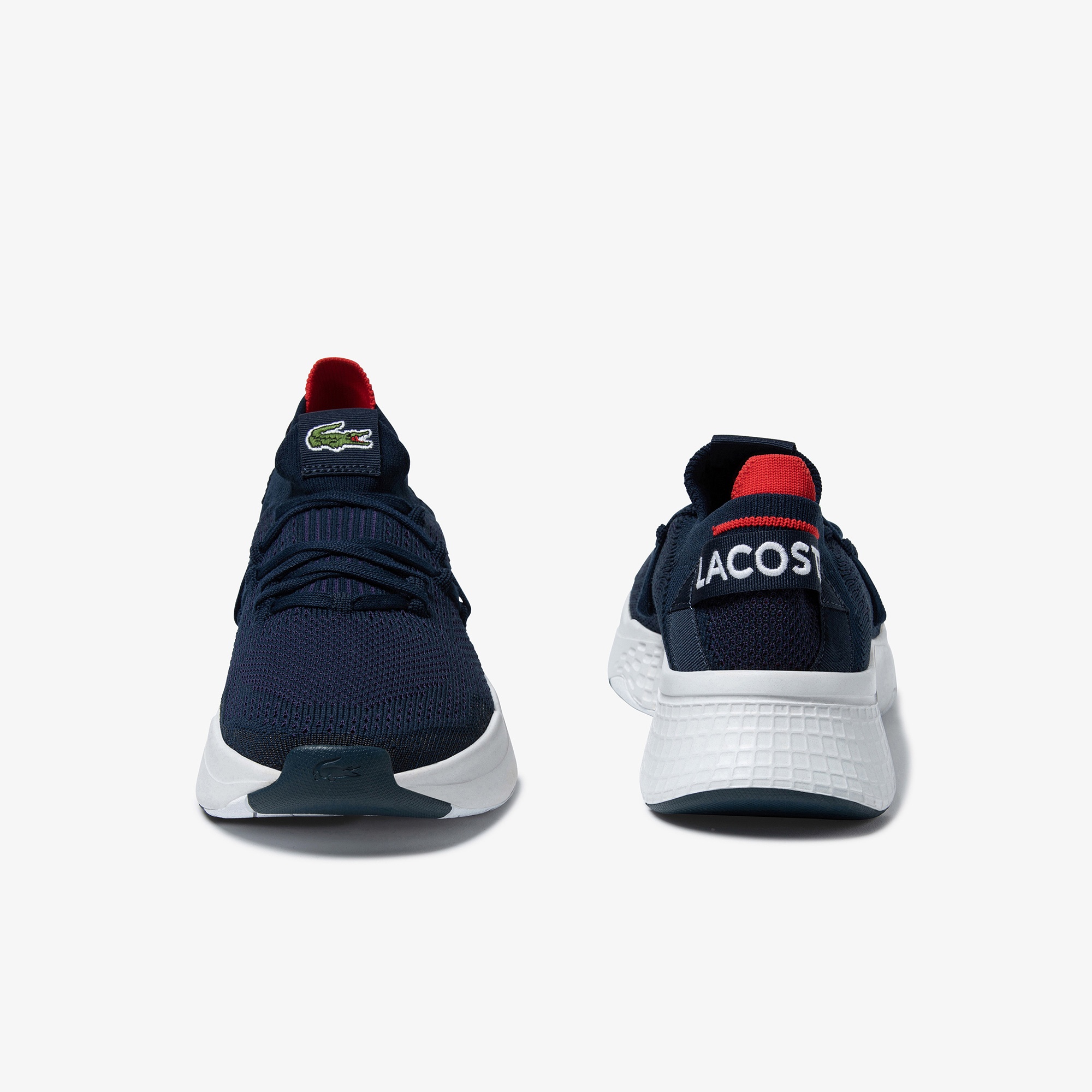 Lacoste Court-Drive Knit 0121 2 Sma Erkek Lacivert - Beyaz Sneaker