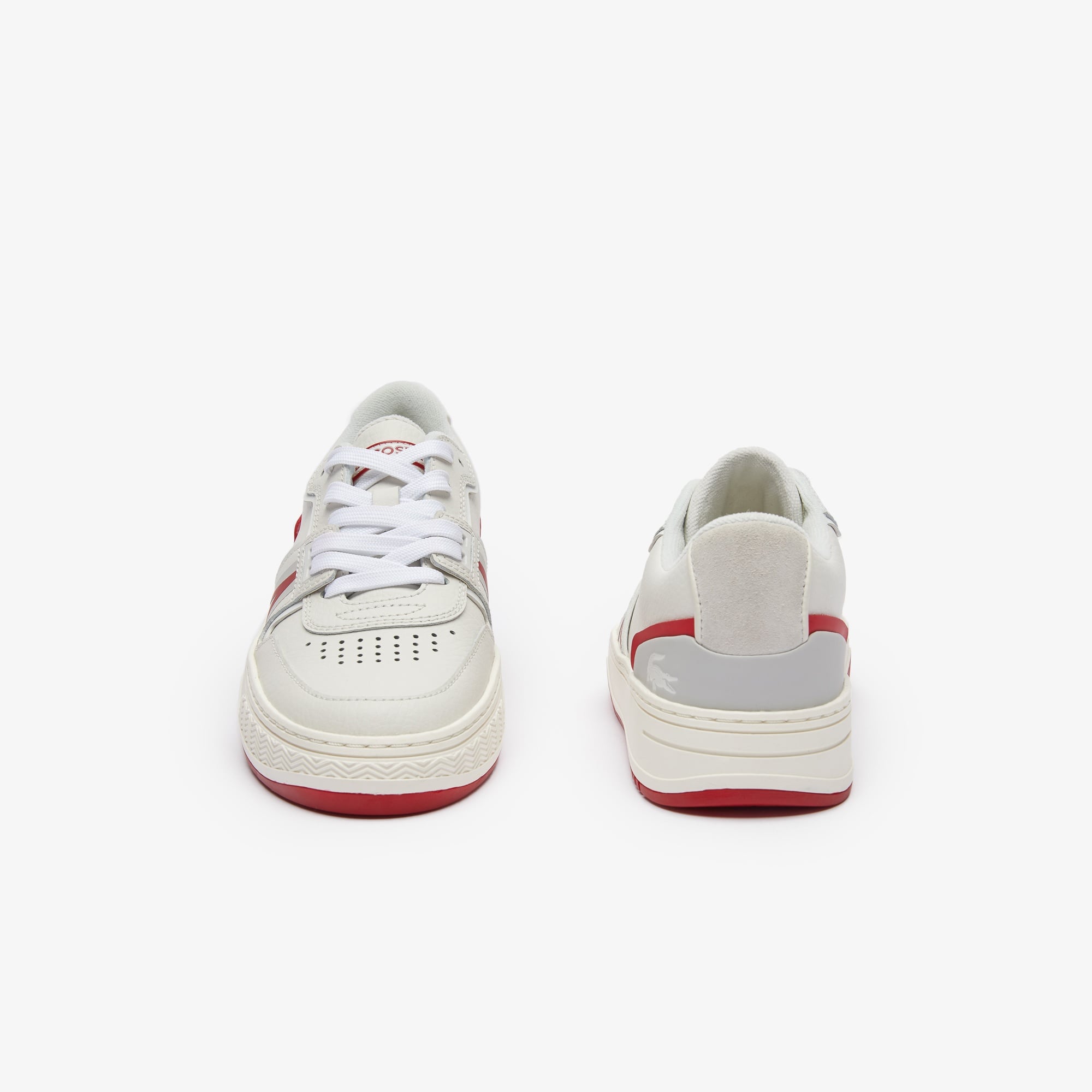 Lacoste L001 0321 1 Sfa Kadın Deri Beyaz - Kırmızı Sneaker
