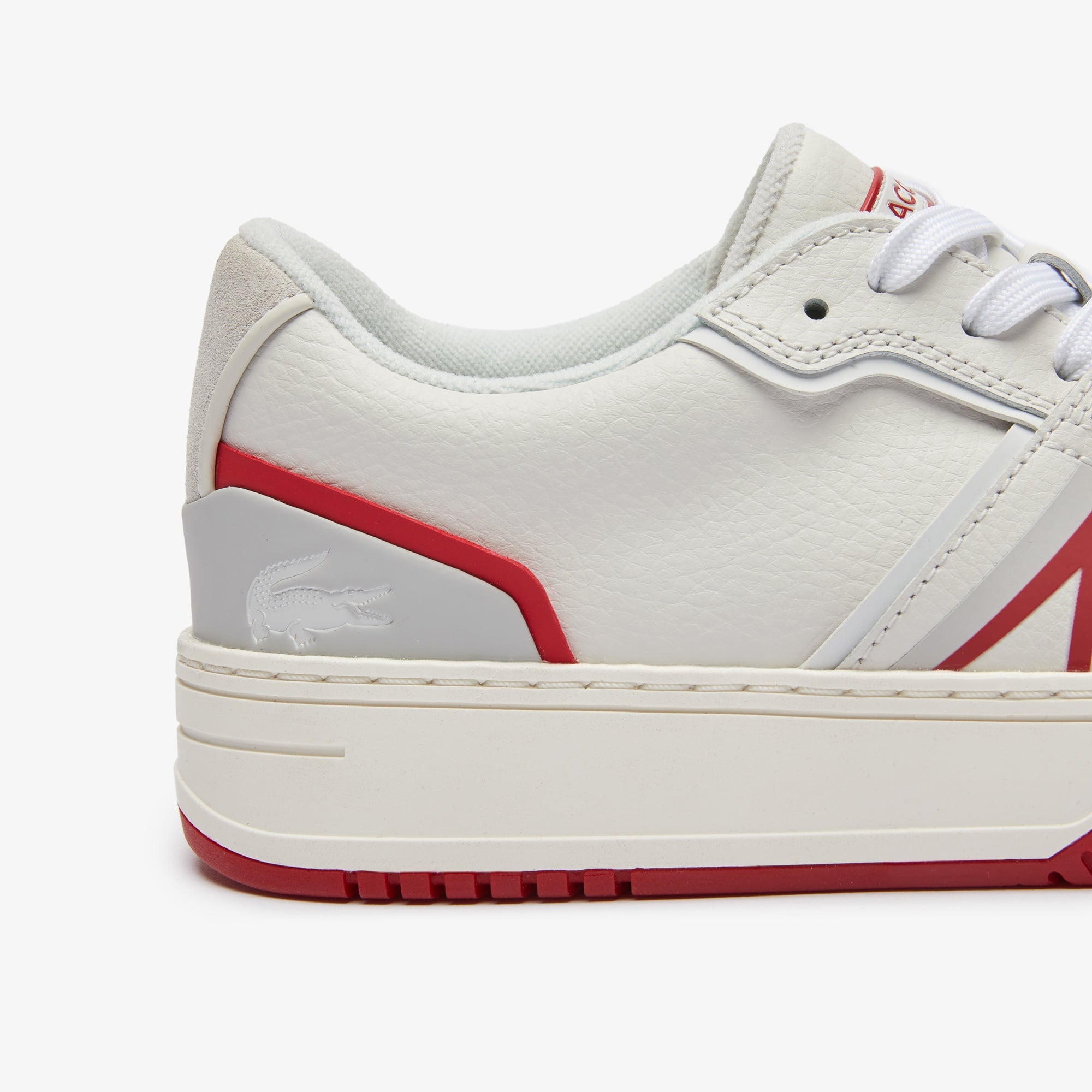 Lacoste L001 0321 1 Sfa Kadın Deri Beyaz - Kırmızı Sneaker