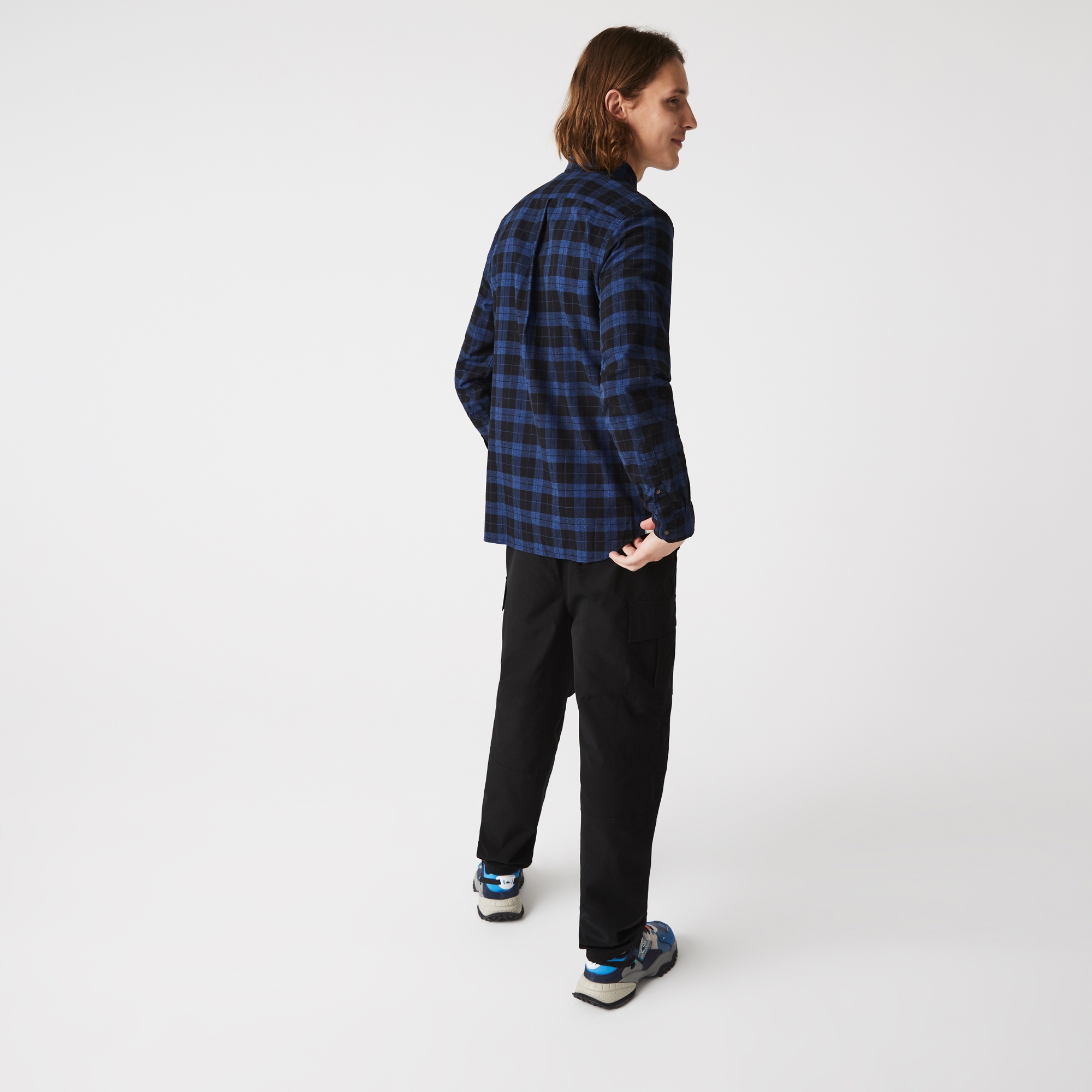 Lacoste Erkek Regular Fit Ekose Desenli Lacivert Gömlek