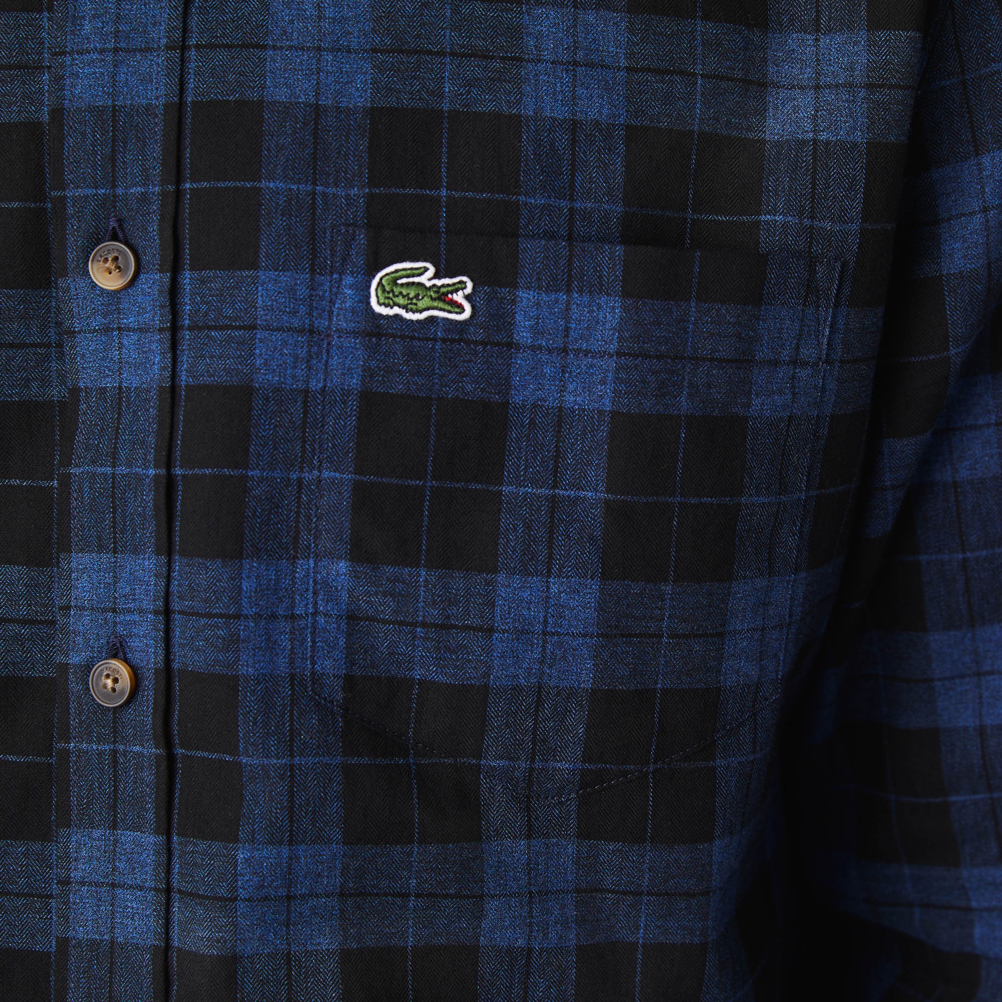 Lacoste Erkek Regular Fit Ekose Desenli Lacivert Gömlek