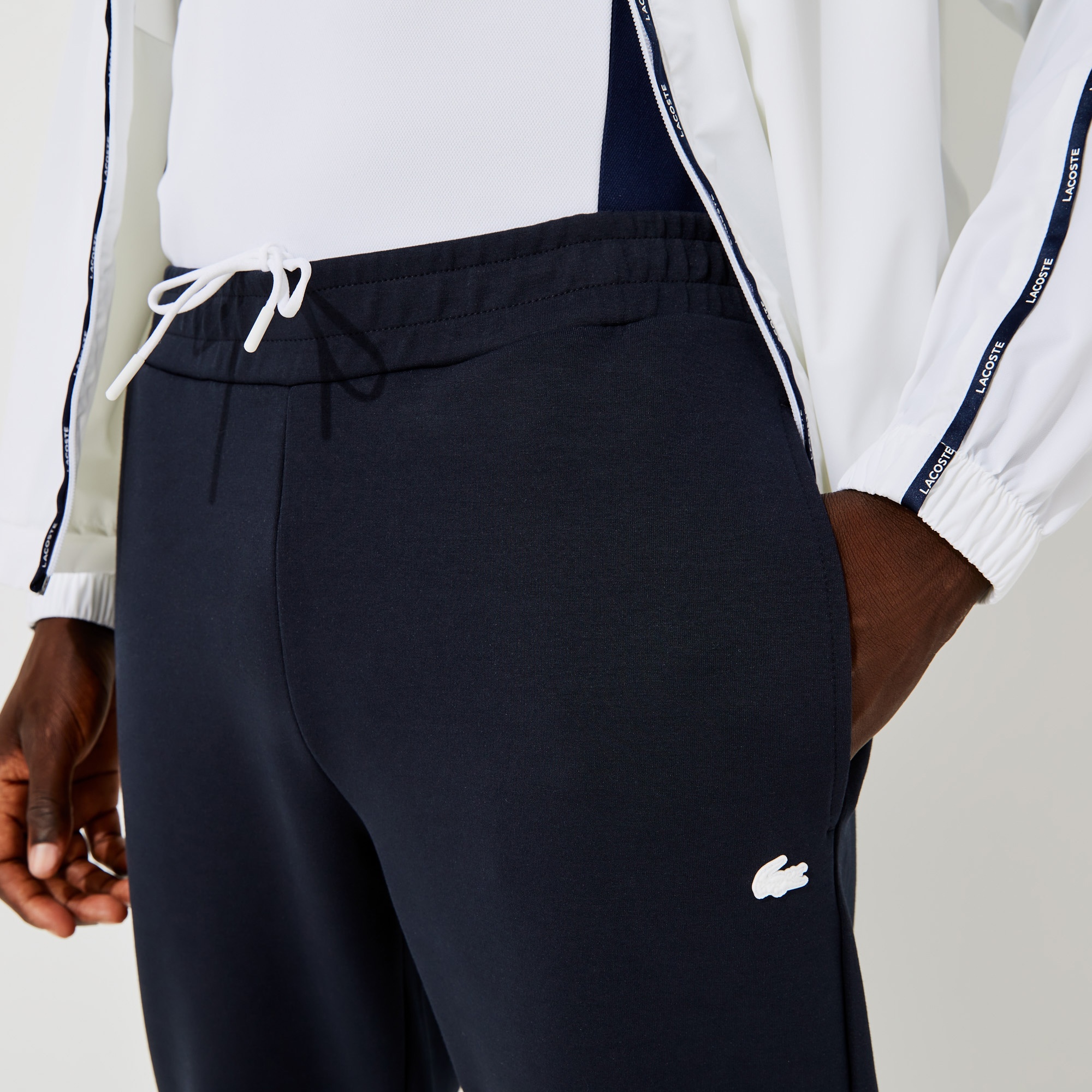 Lacoste SPORT Erkek Tapered Fit Siyah Eşofman Altı