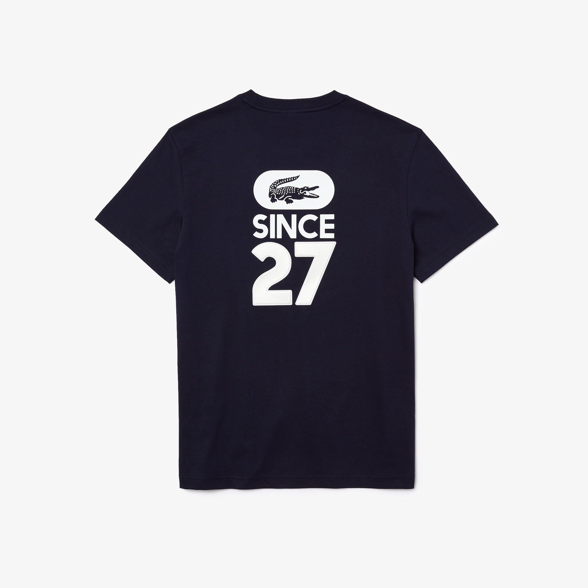 Lacoste Erkek Regular Fit Bisiklet Yaka Baskılı Lacivert T-Shirt