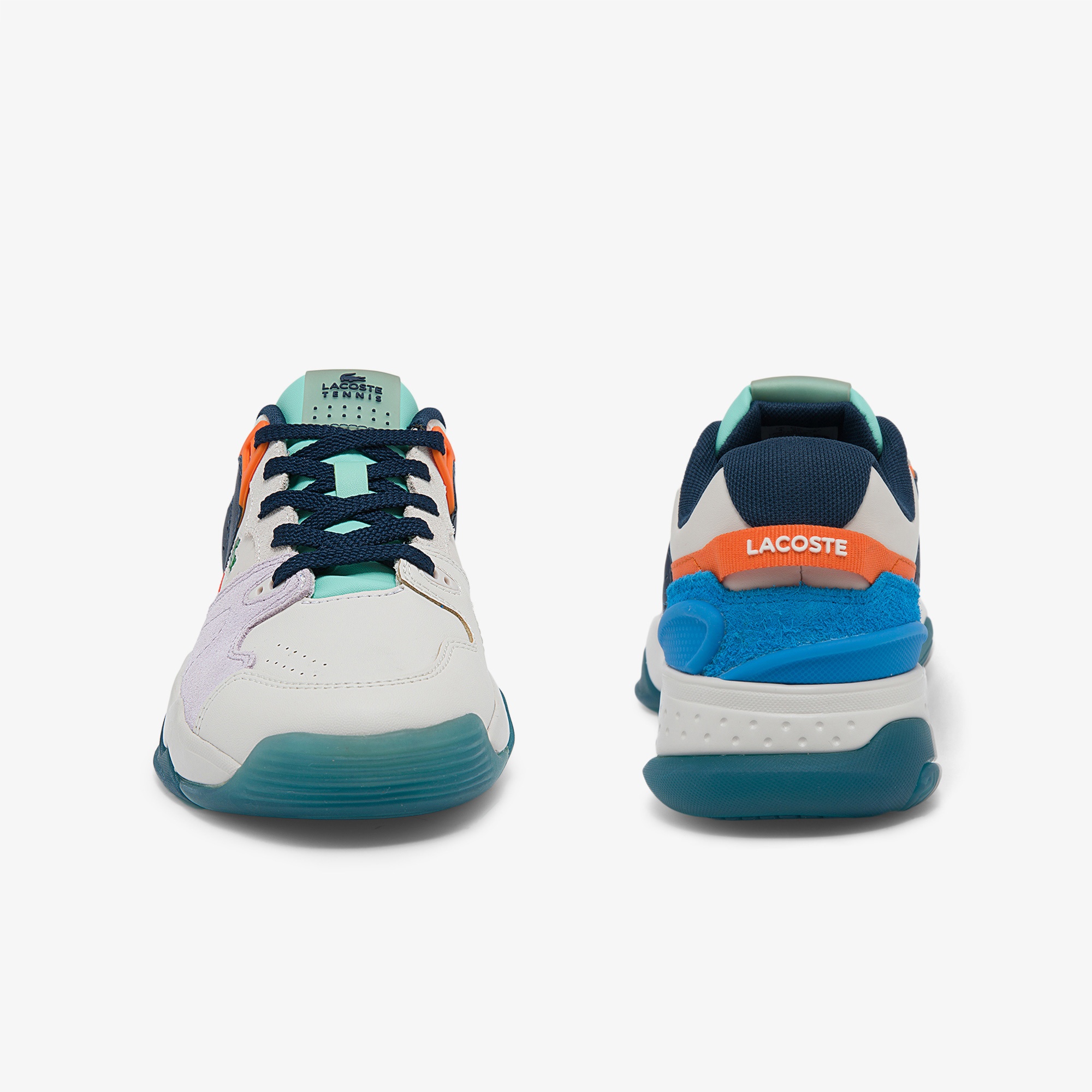Lacoste T-Point 0121 1 Sfa Kadın Deri Beyaz - Mor Sneaker