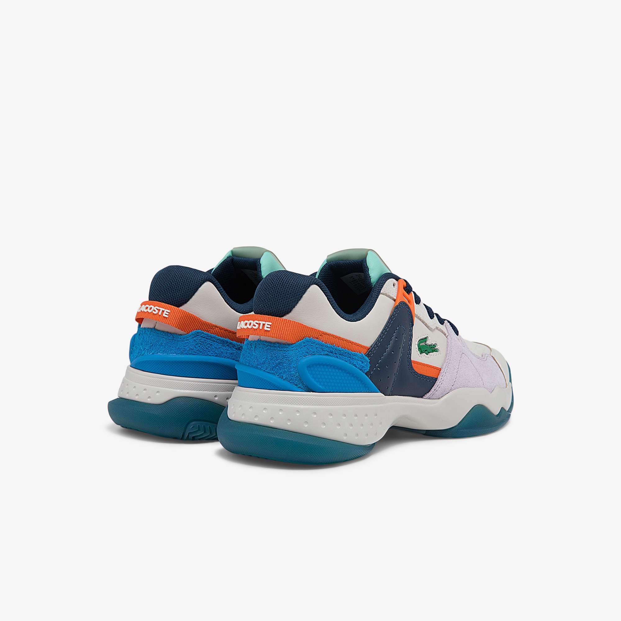 Lacoste T-Point 0121 1 Sfa Kadın Deri Beyaz - Mor Sneaker