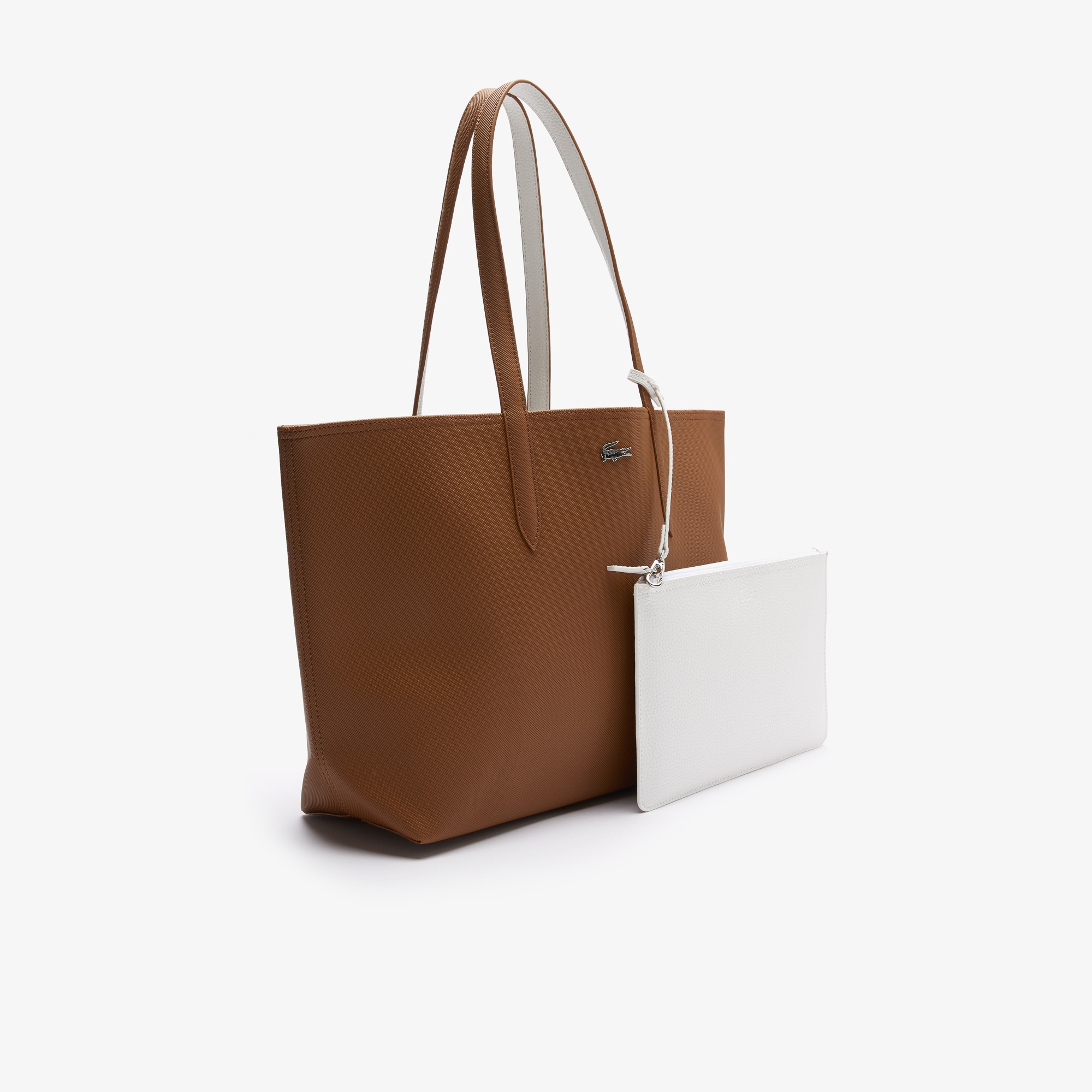 Lacoste Anna Kadın Beyaz - Kahverengi Çift Taraflı Çanta