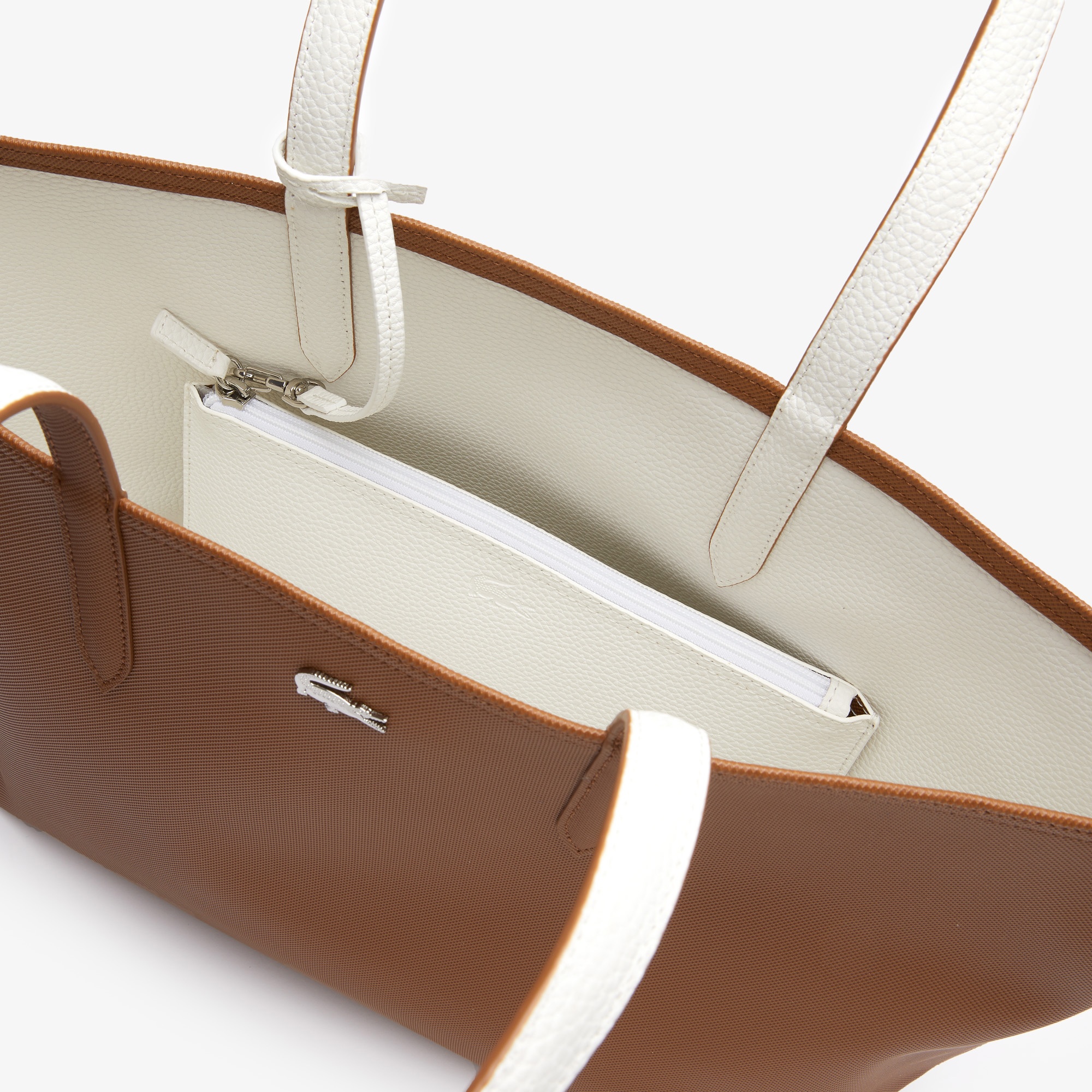 Lacoste Anna Kadın Beyaz - Kahverengi Çift Taraflı Çanta