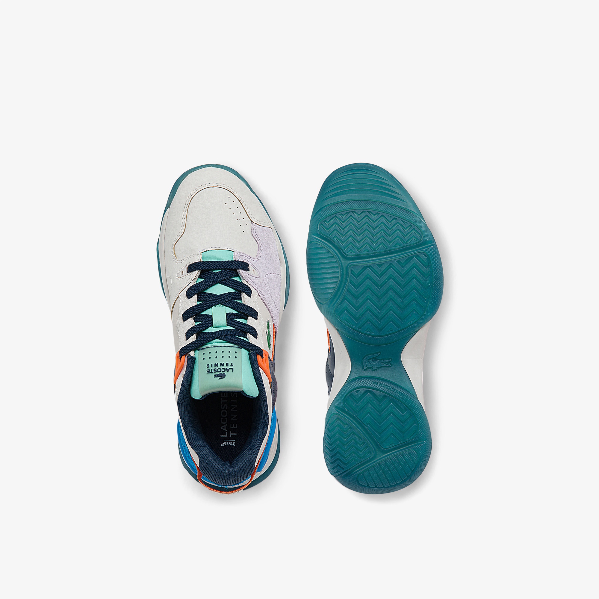 Lacoste T-Point 0121 1 Sfa Kadın Deri Beyaz - Mor Sneaker