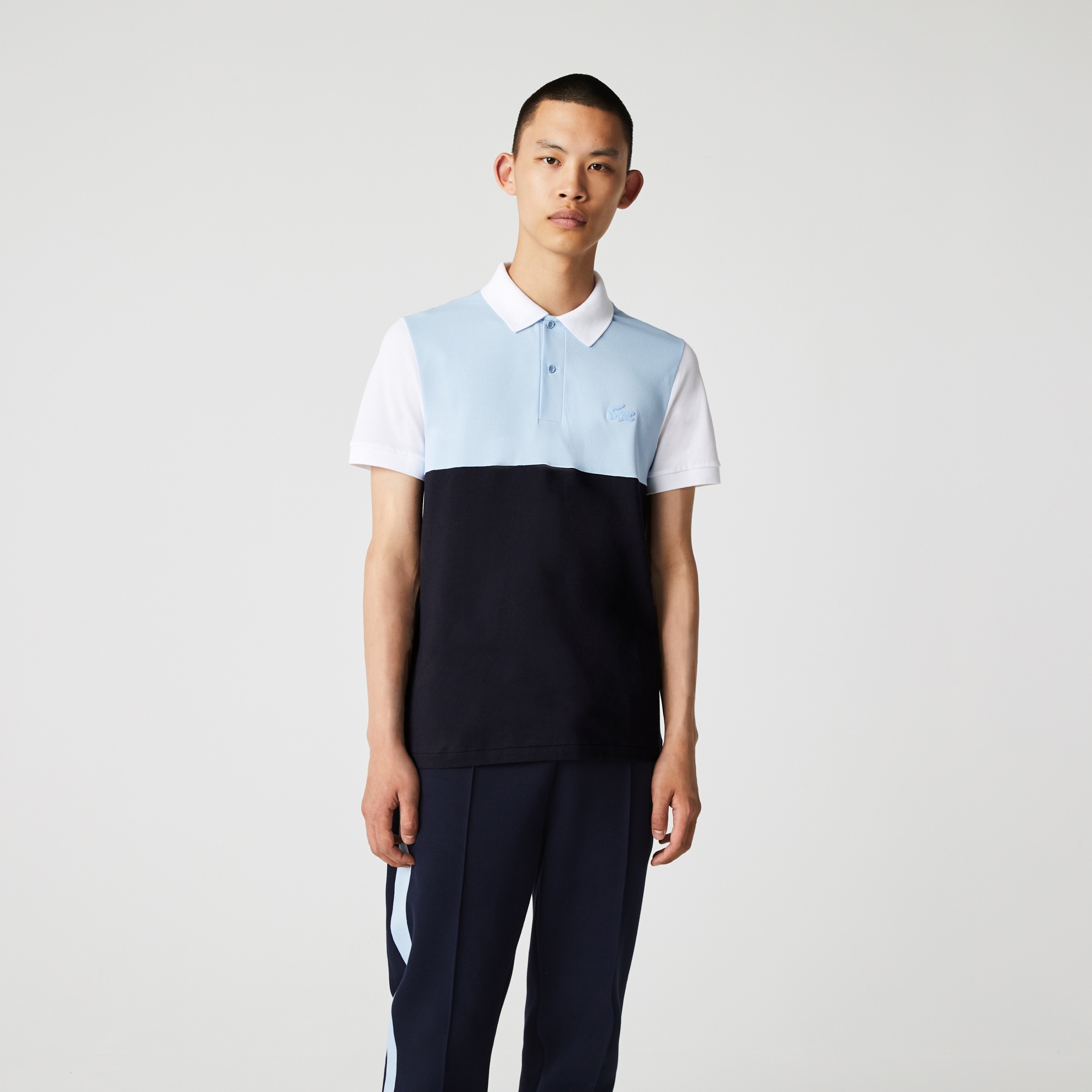 Lacoste Erkek Regular Fit Renk Bloklu Lacivert Polo