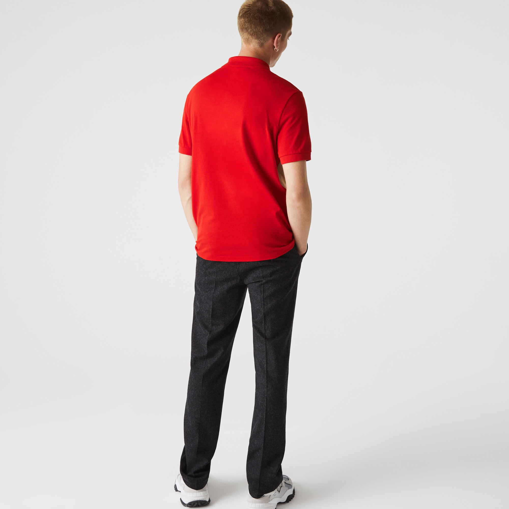 Lacoste Erkek Regular Fit Renk Bloklu Kırmızı Polo