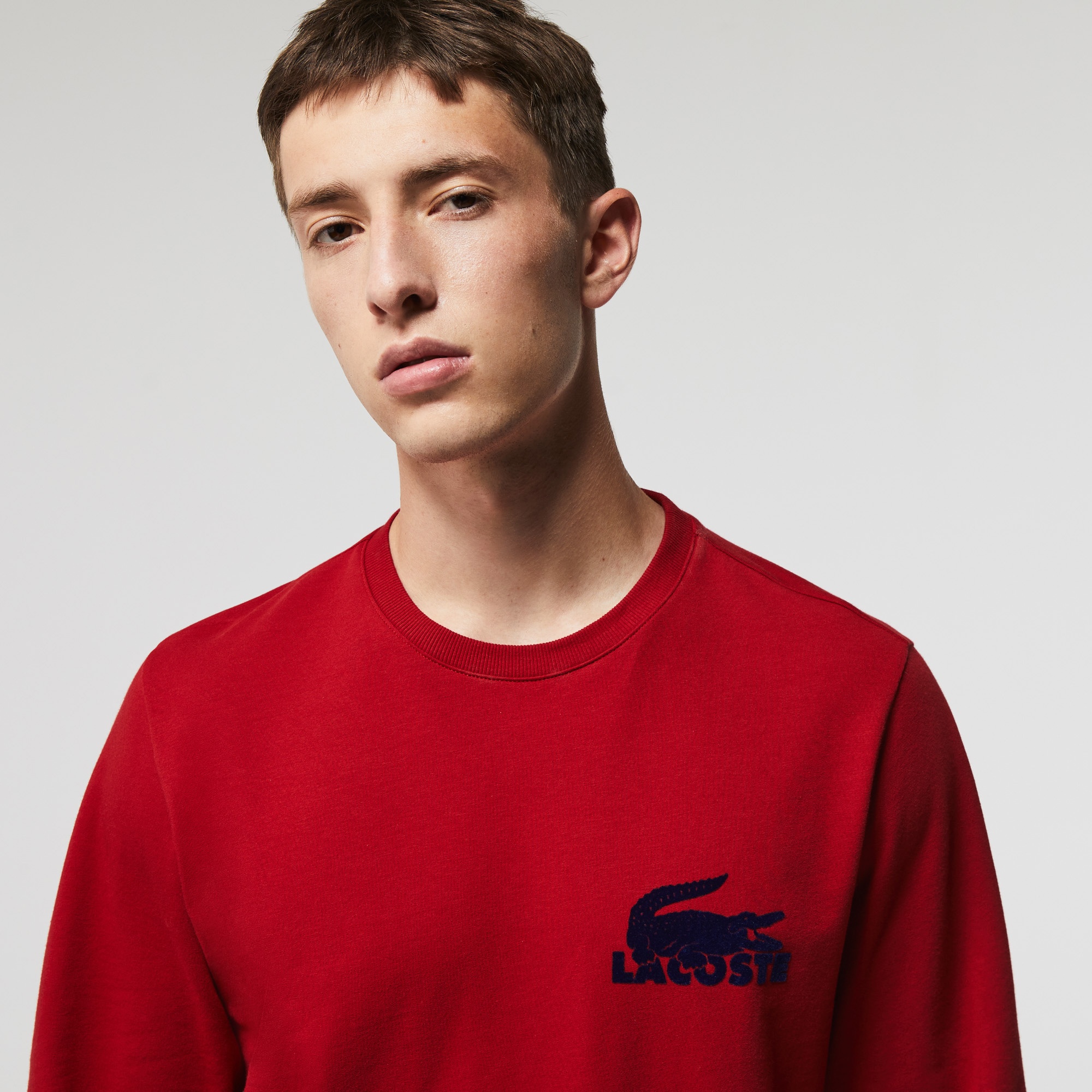 Lacoste Erkek Bisiklet Yaka Kırmızı Sweatshirt