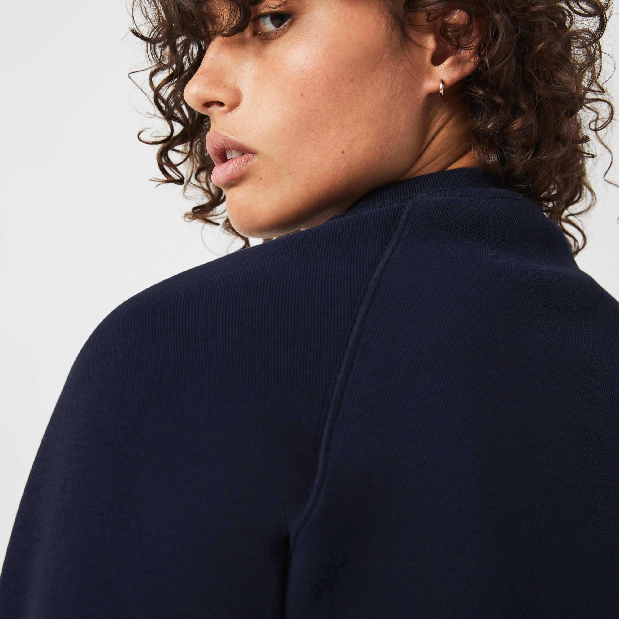 Lacoste Kadın Regular Fit Bisiklet Yaka Lacivert Sweatshirt