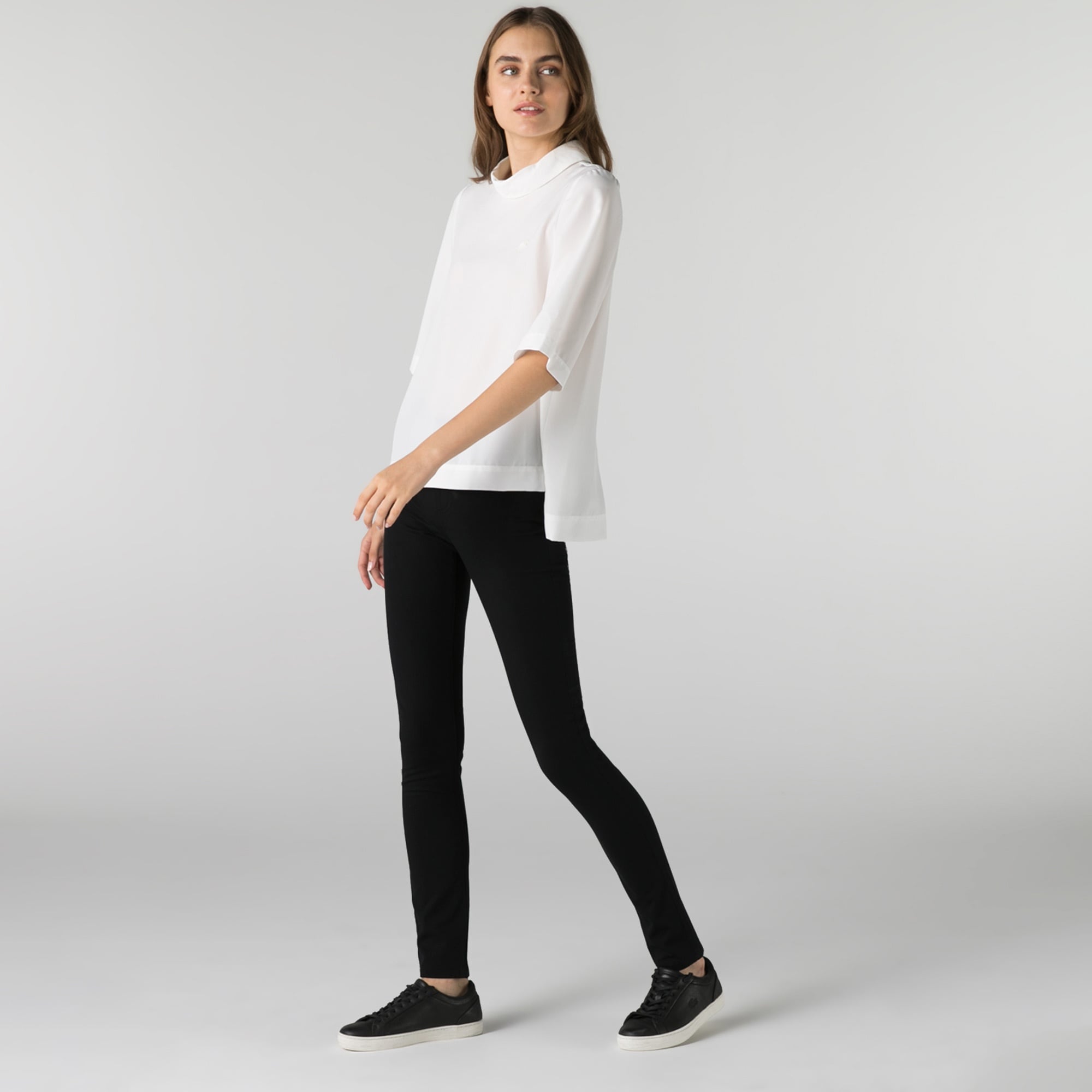 Lacoste Kadın Slim Fit Siyah Pantolon