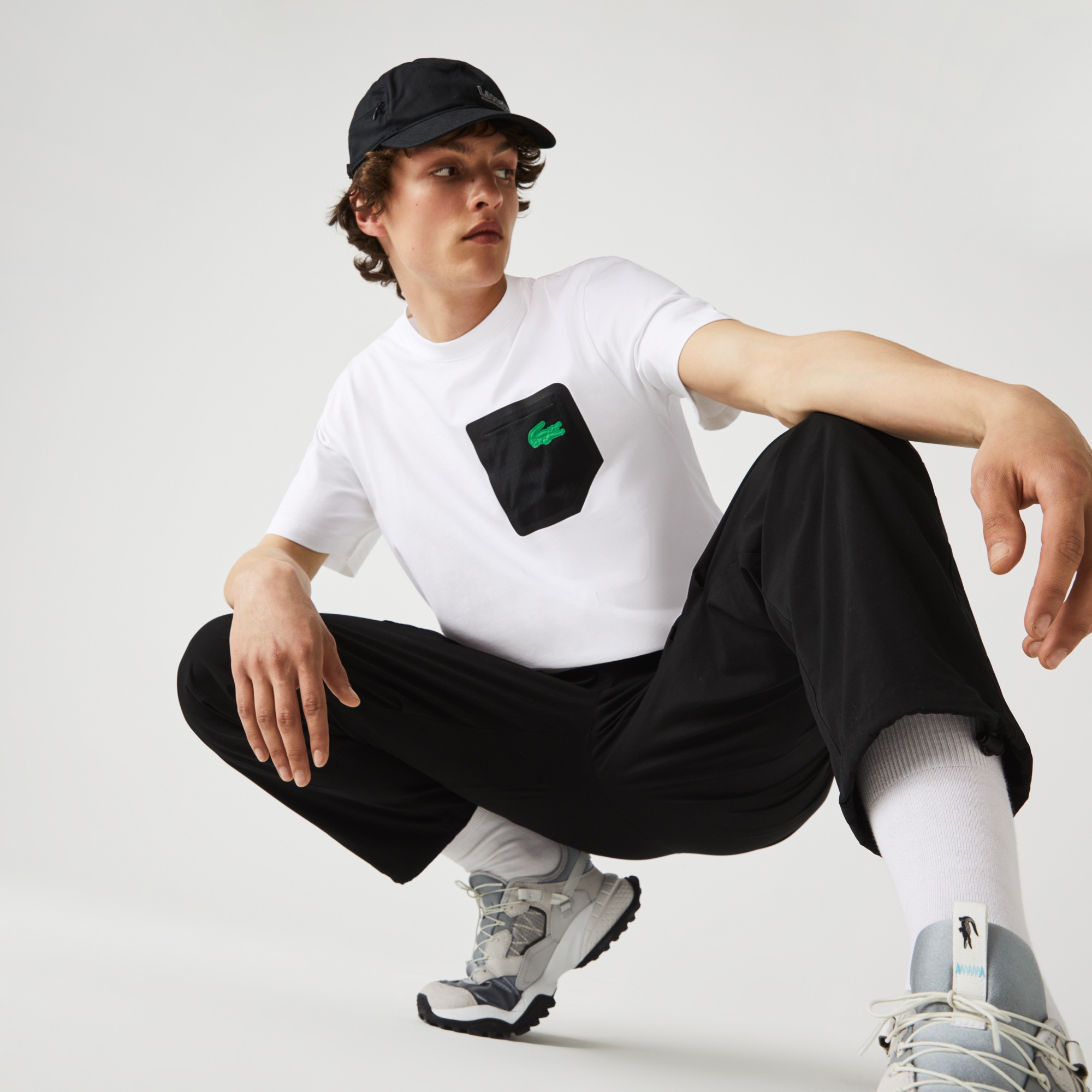 Lacoste Erkek Relaxed Fit Bisiklet Yaka Beyaz T-Shirt