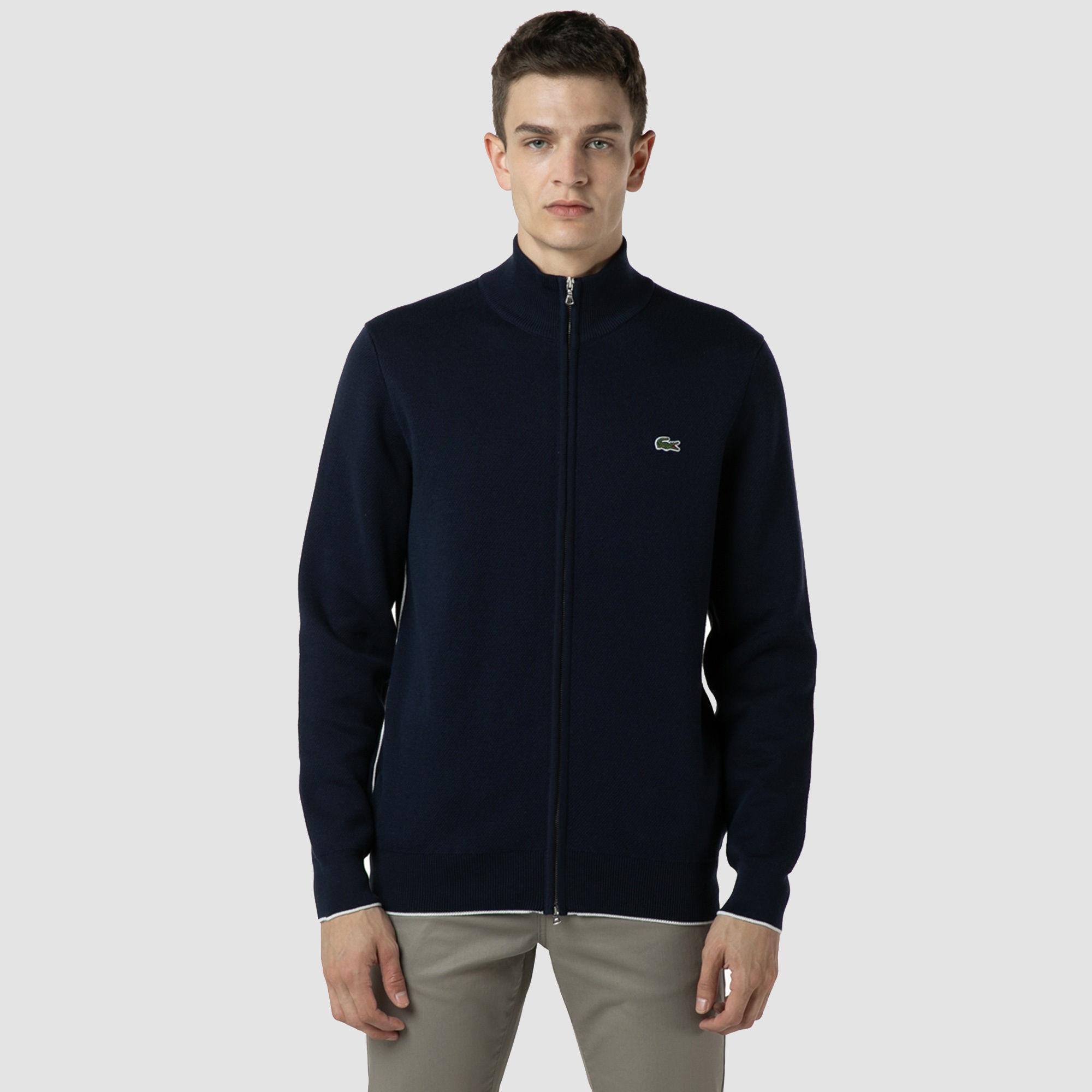 Lacoste Erkek Fermuarlı Lacivert Hırka