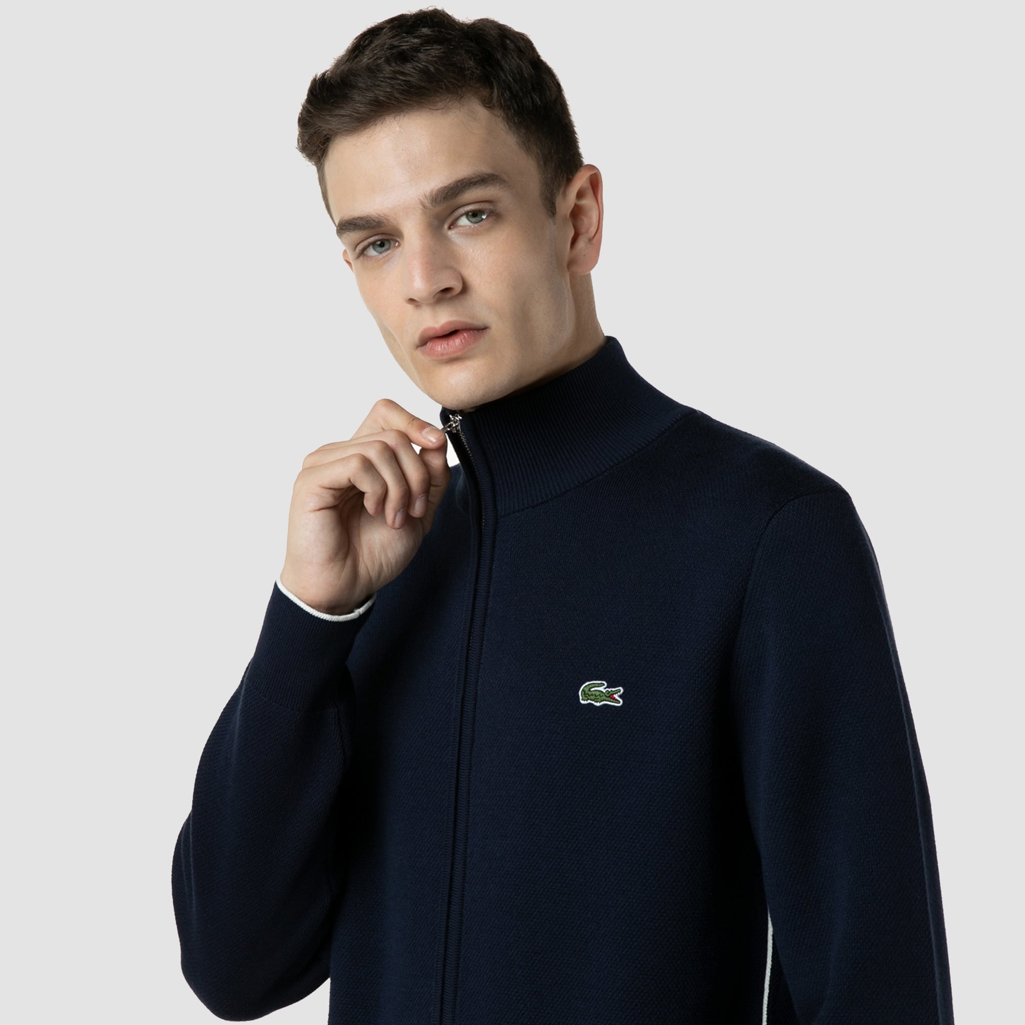 Lacoste Erkek Fermuarlı Lacivert Hırka