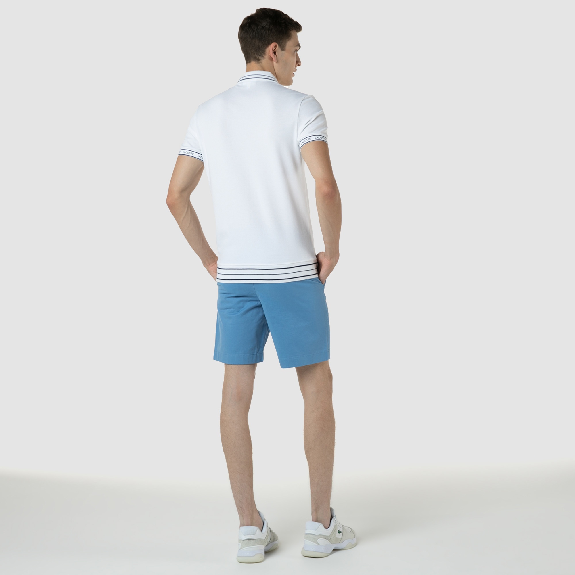 Lacoste Erkek Klasik Fit Mavi Şort Bermuda