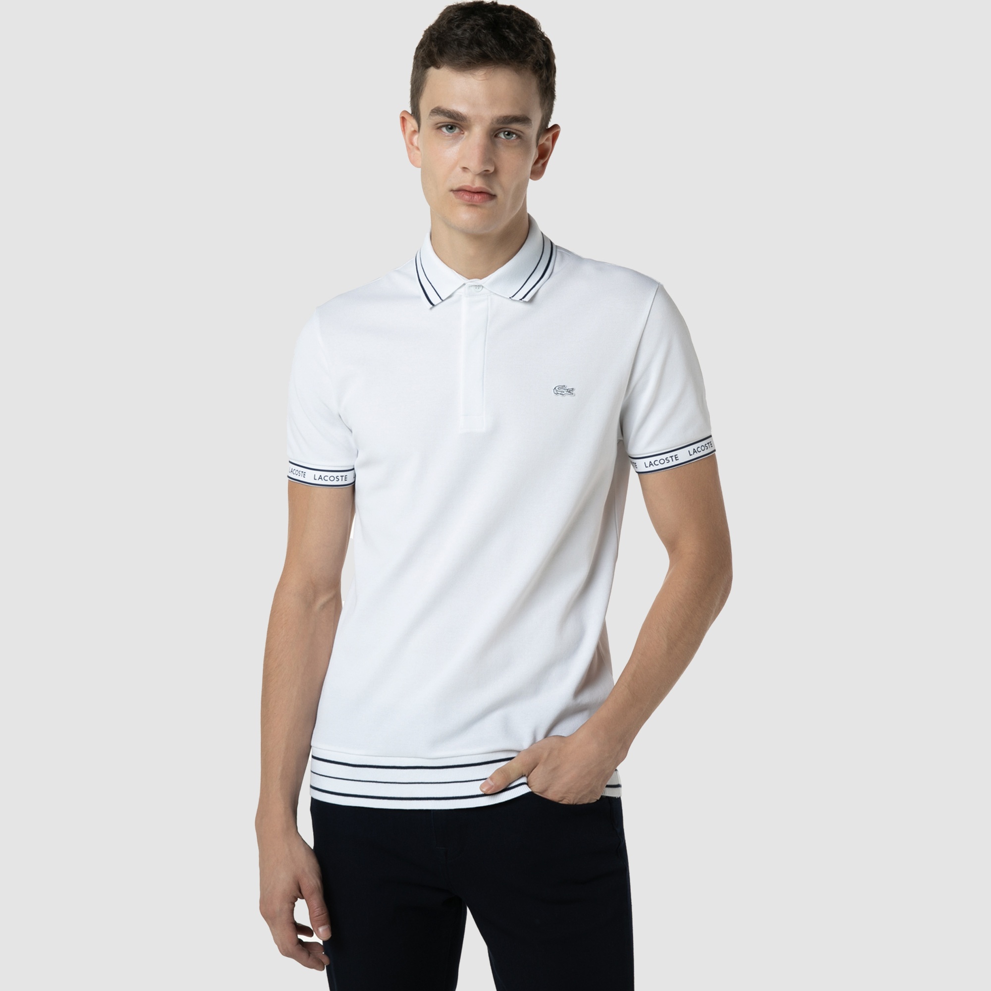 Lacoste Erkek Slim Fit Beyaz Polo