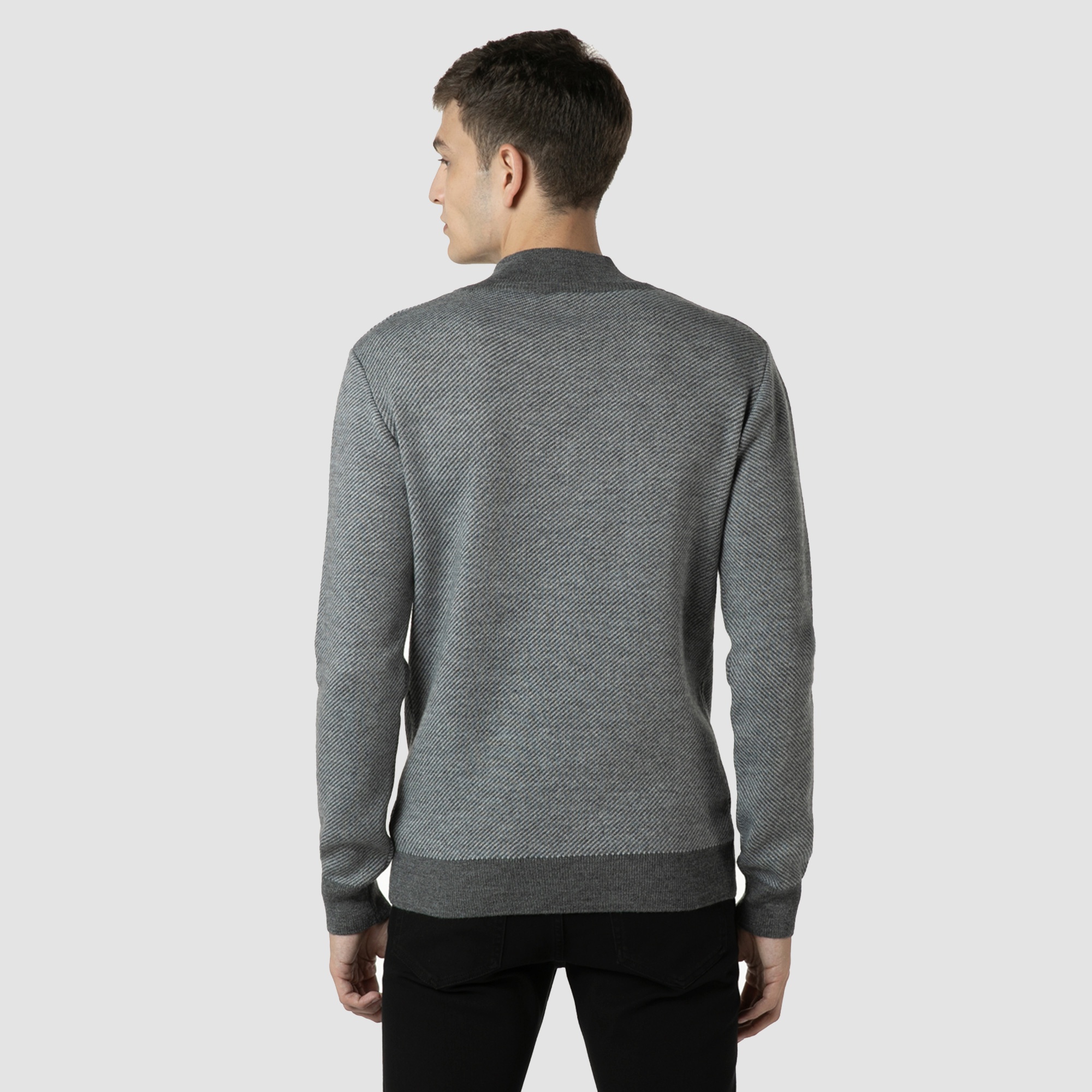 Lacoste Erkek Regular Fit Boğazlı Yaka Gri Kazak