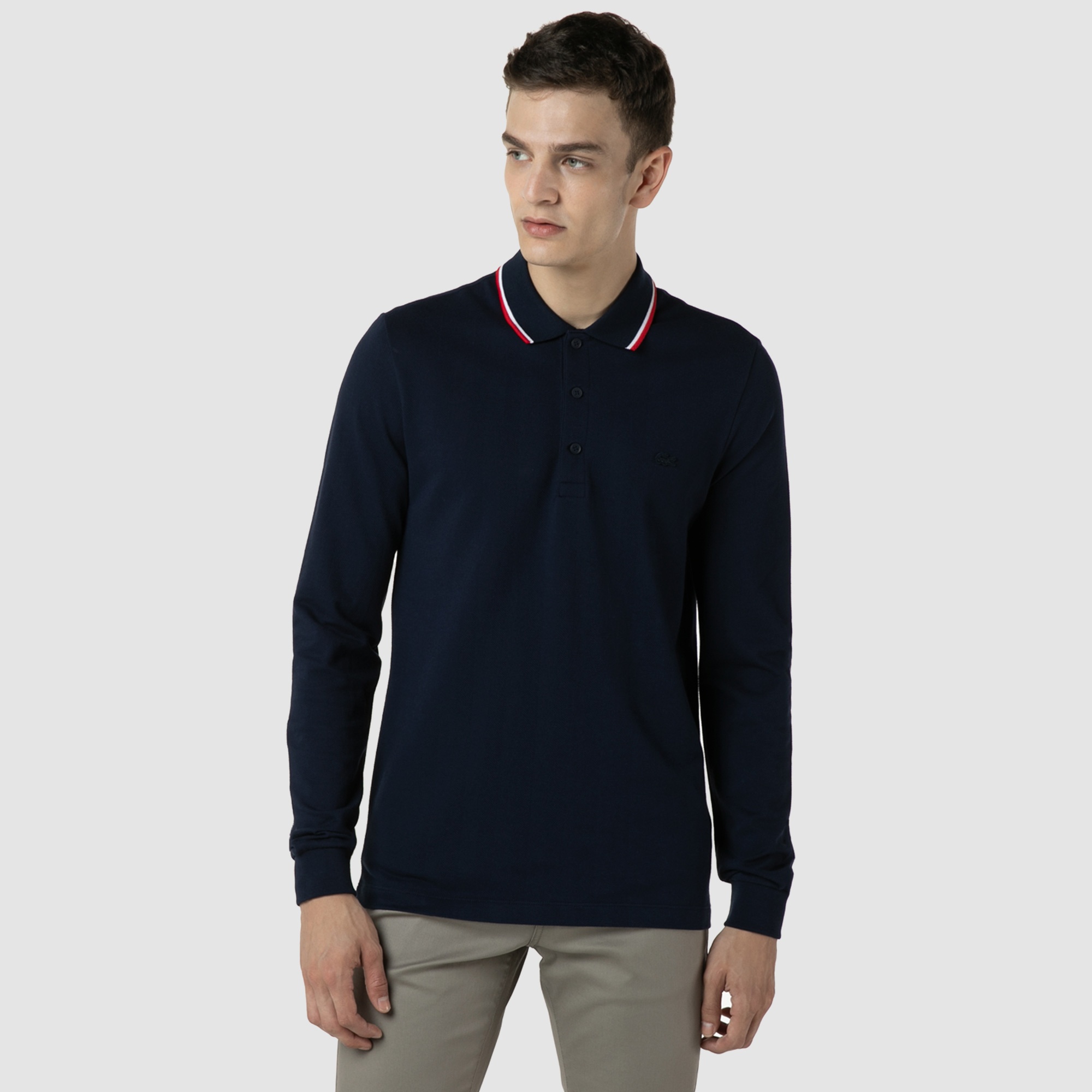 Lacoste Erkek Regular Fit Uzun Kollu Lacivert Polo