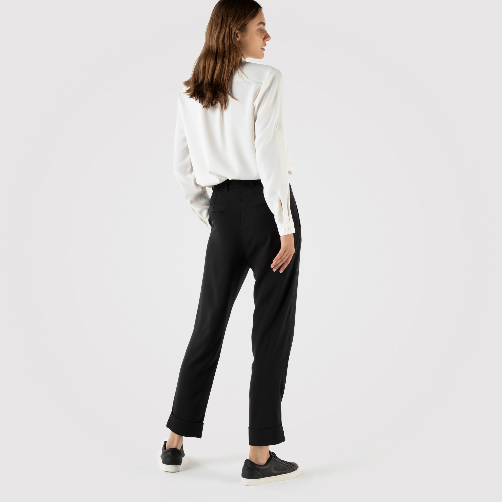 Lacoste Kadın Carrot Fit Siyah Pantolon