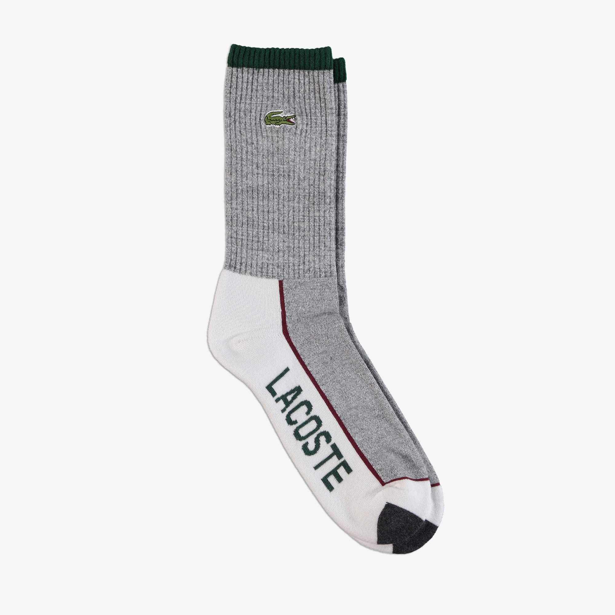 Lacoste Erkek Uzun Baskılı Gri Çorap