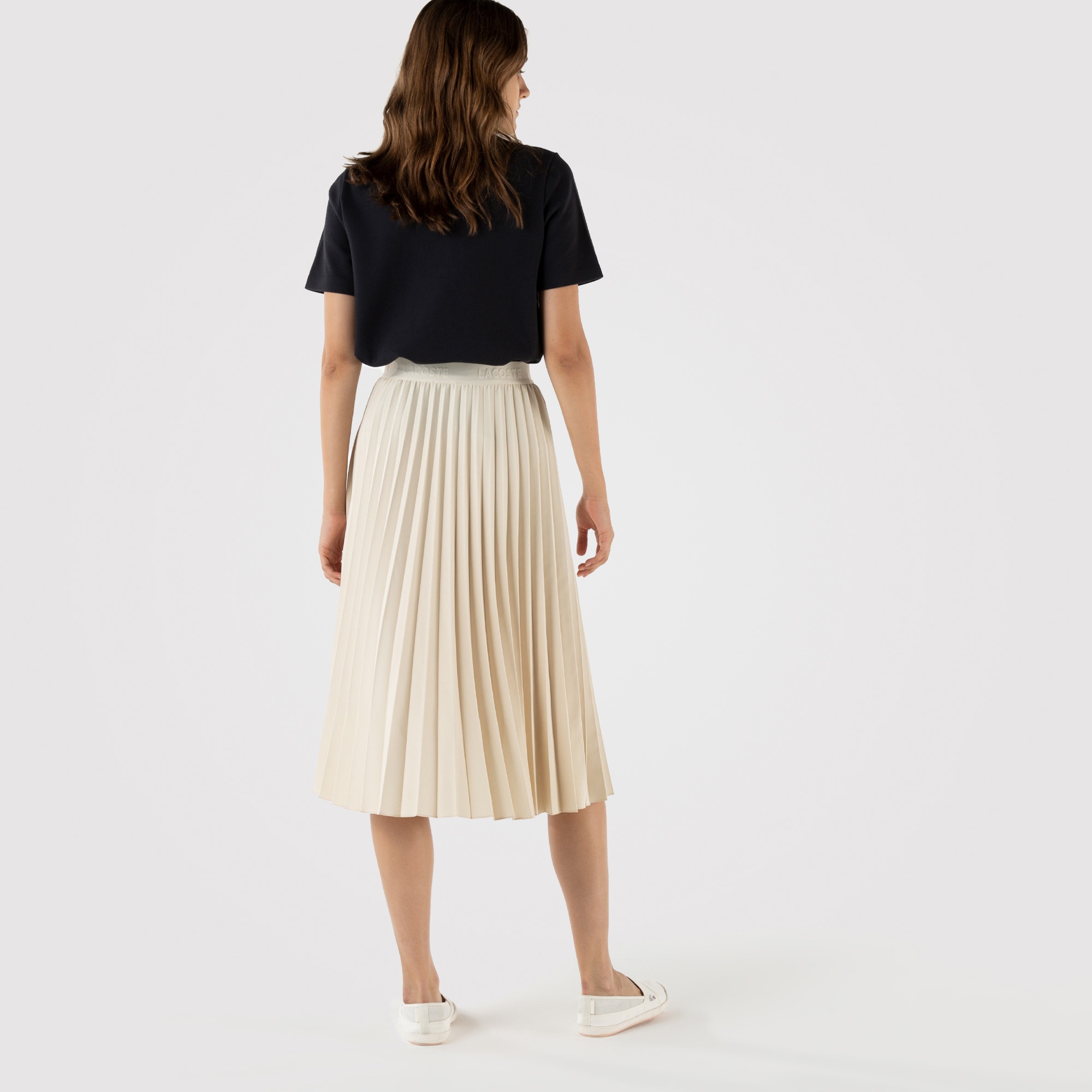 Lacoste Kadın Loose Fit Bej Etek