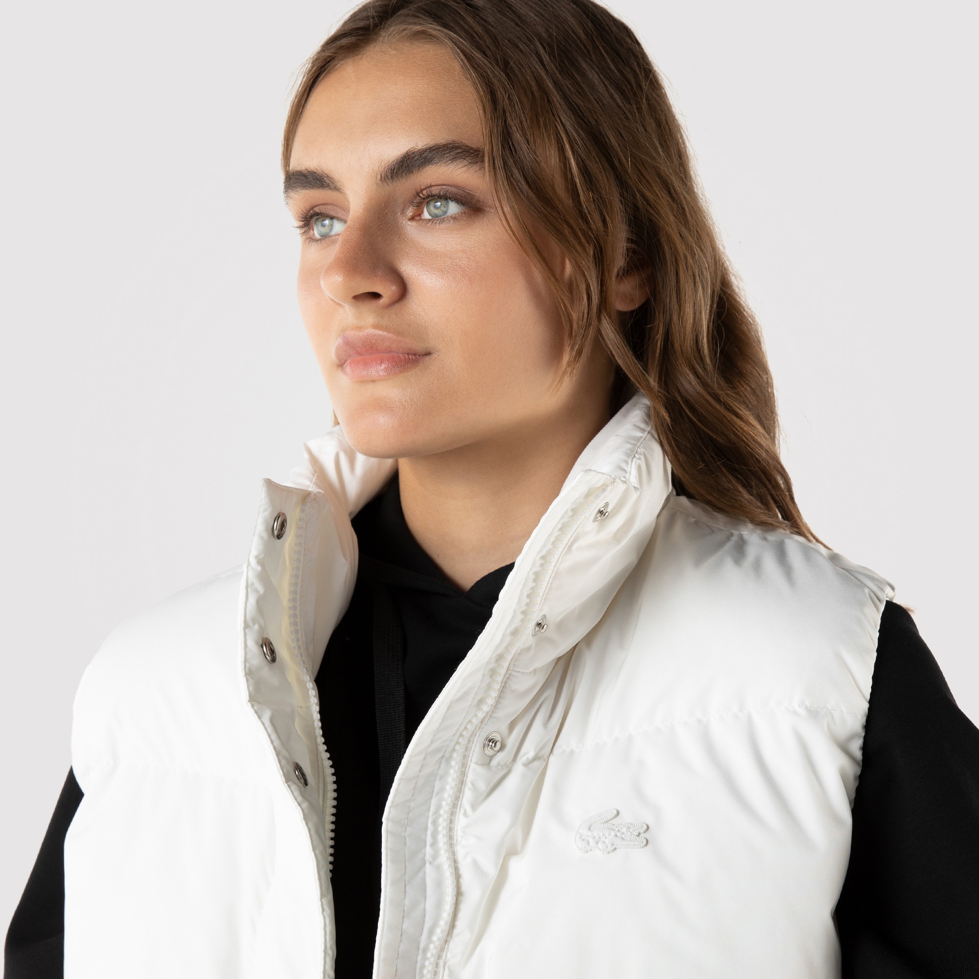 Lacoste Kadın Beyaz Şişme Yelek