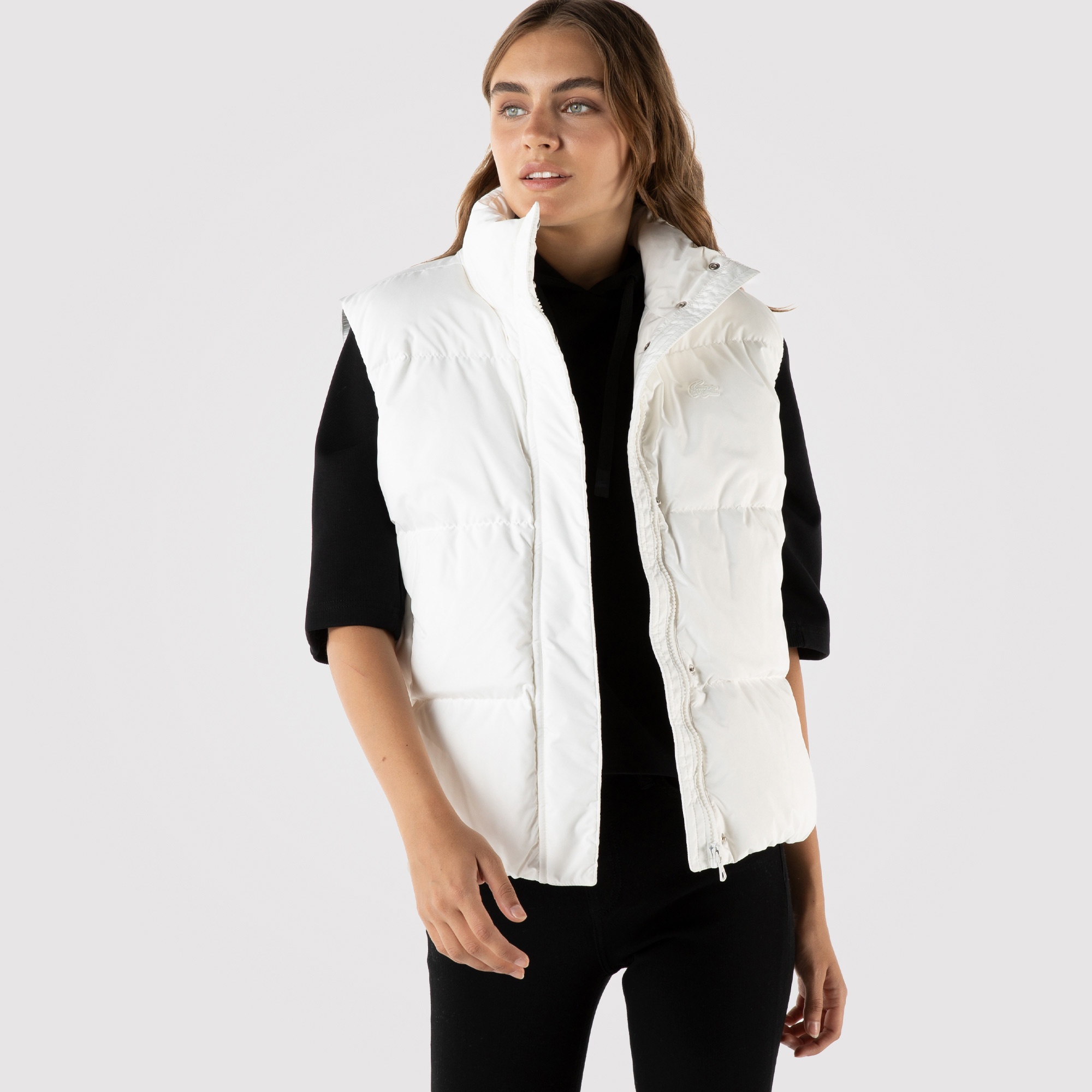 Lacoste Kadın Beyaz Şişme Yelek