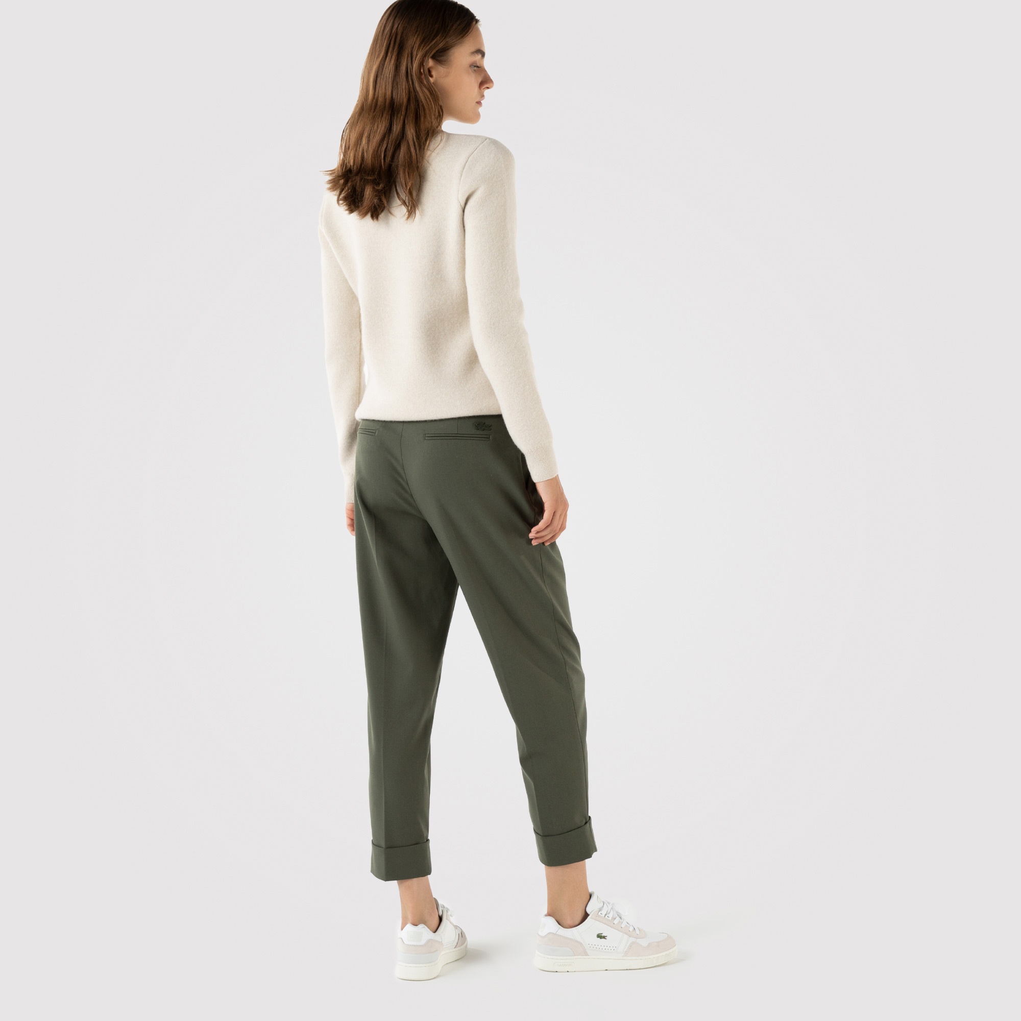 Lacoste Kadın Relaxed Fit Haki Pantolon