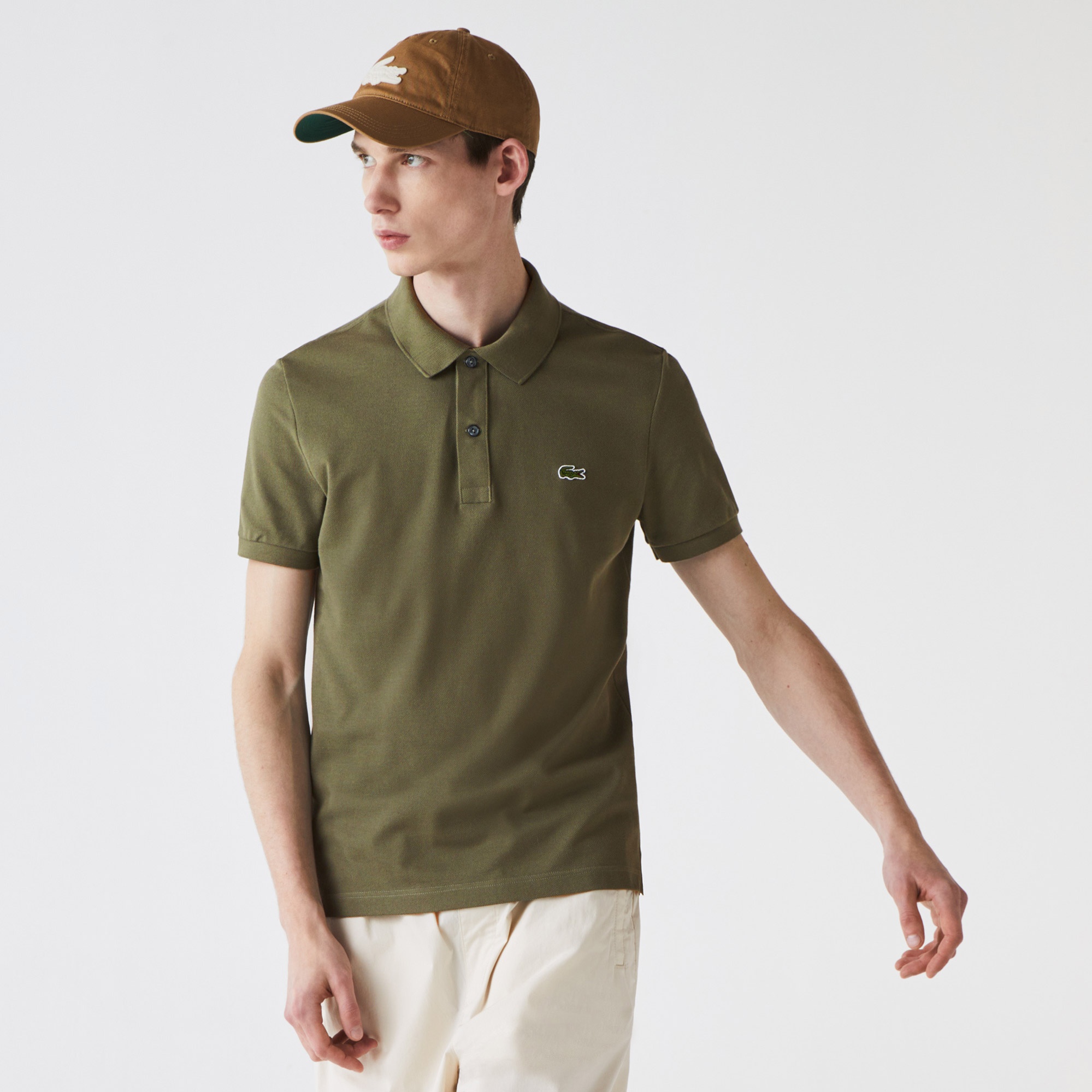 Lacoste L.12.12 Erkek Slim Fit Haki Polo