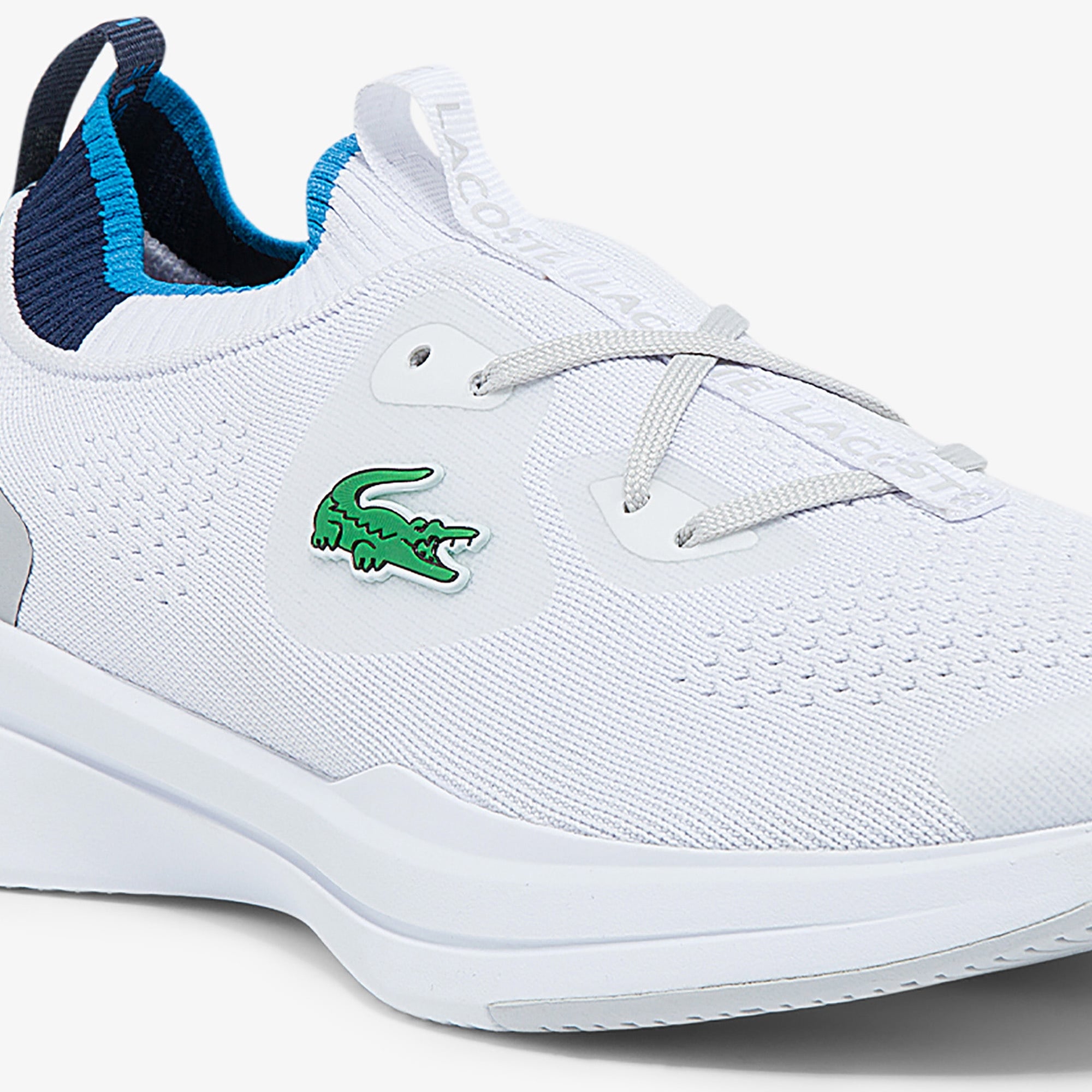 Lacoste Run Spin Knit 0121 1 Sfa Kadın Beyaz - Mavi Sneaker