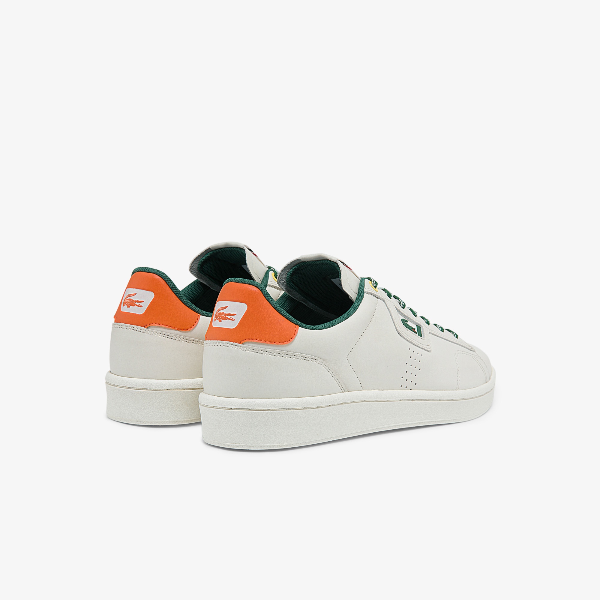 Lacoste Masters Classic 01211Psma Erkek Deri Bej - Turuncu Sneaker