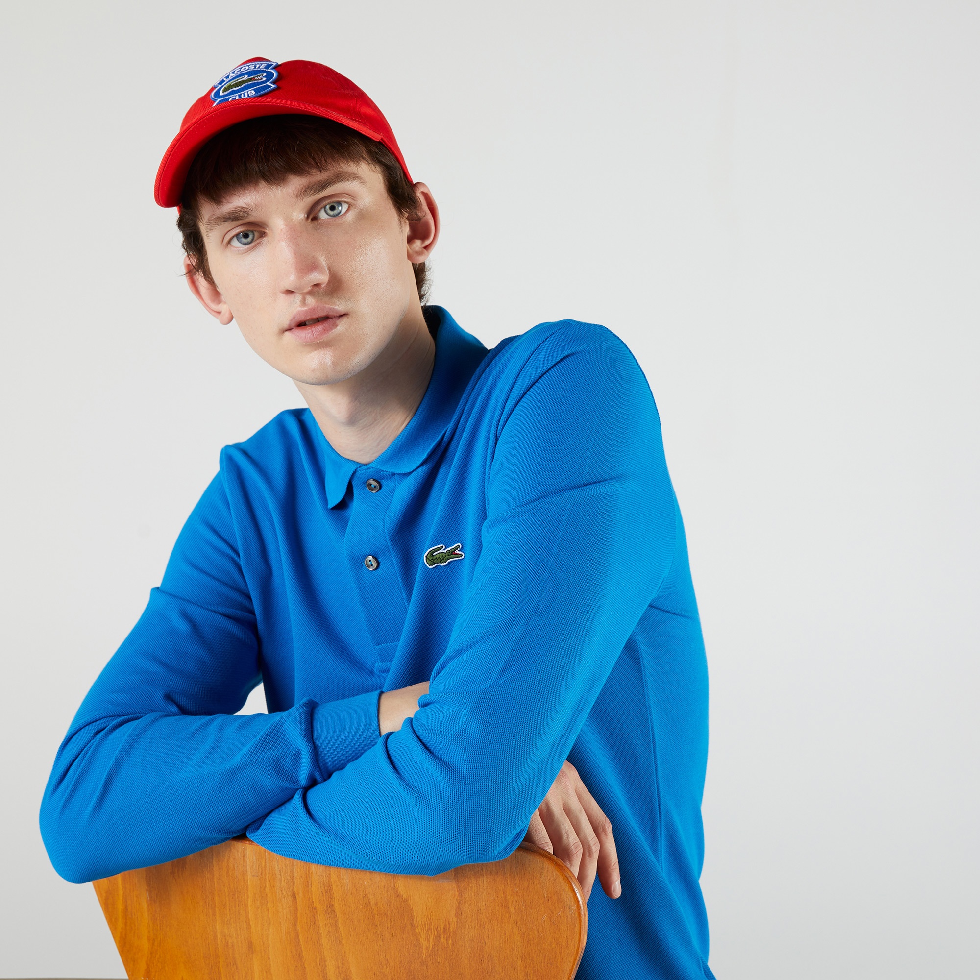 Lacoste Erkek Classic Fit Uzun Kollu Mavi Polo