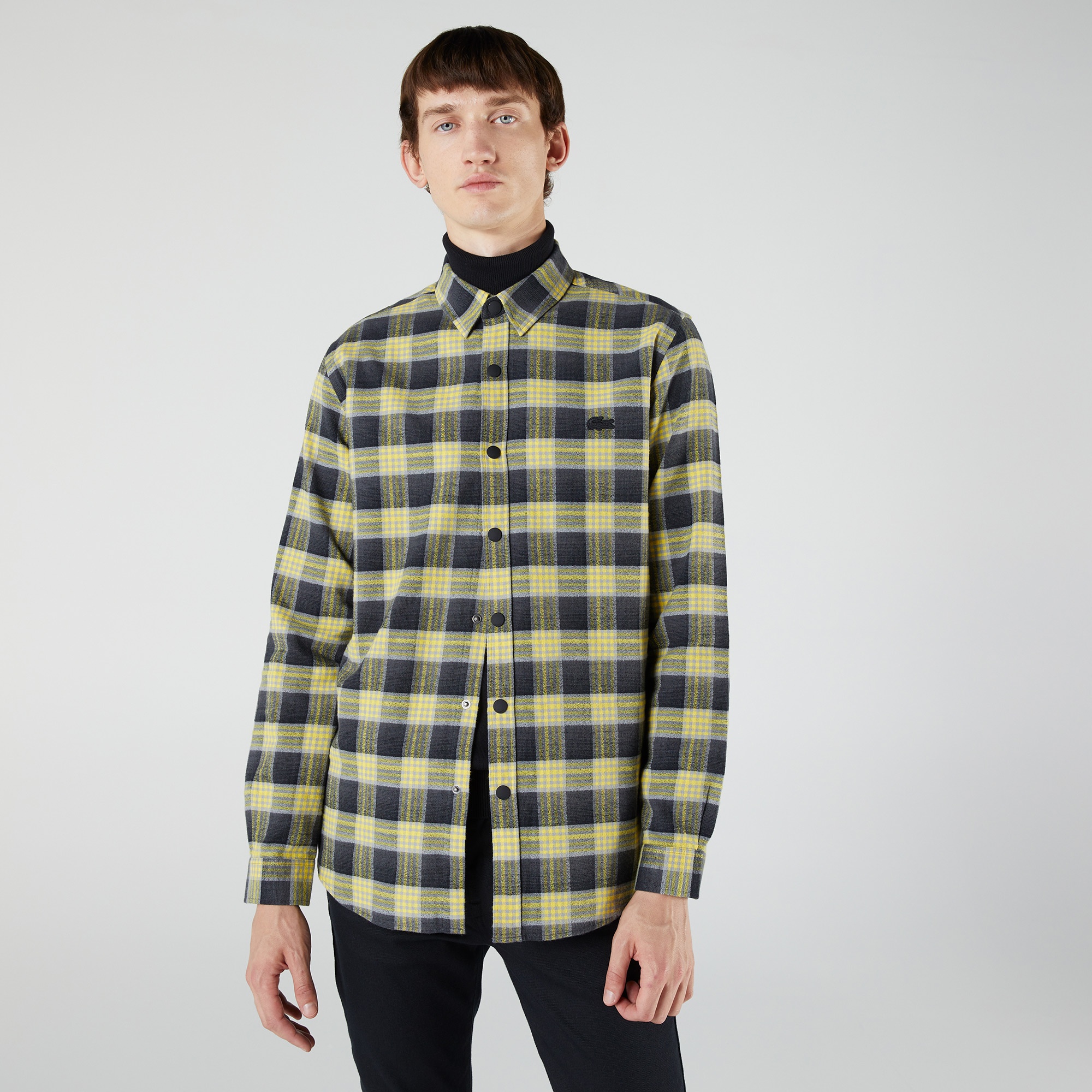 Lacoste Erkek Regular Fit Ekose Sarı Gömlek