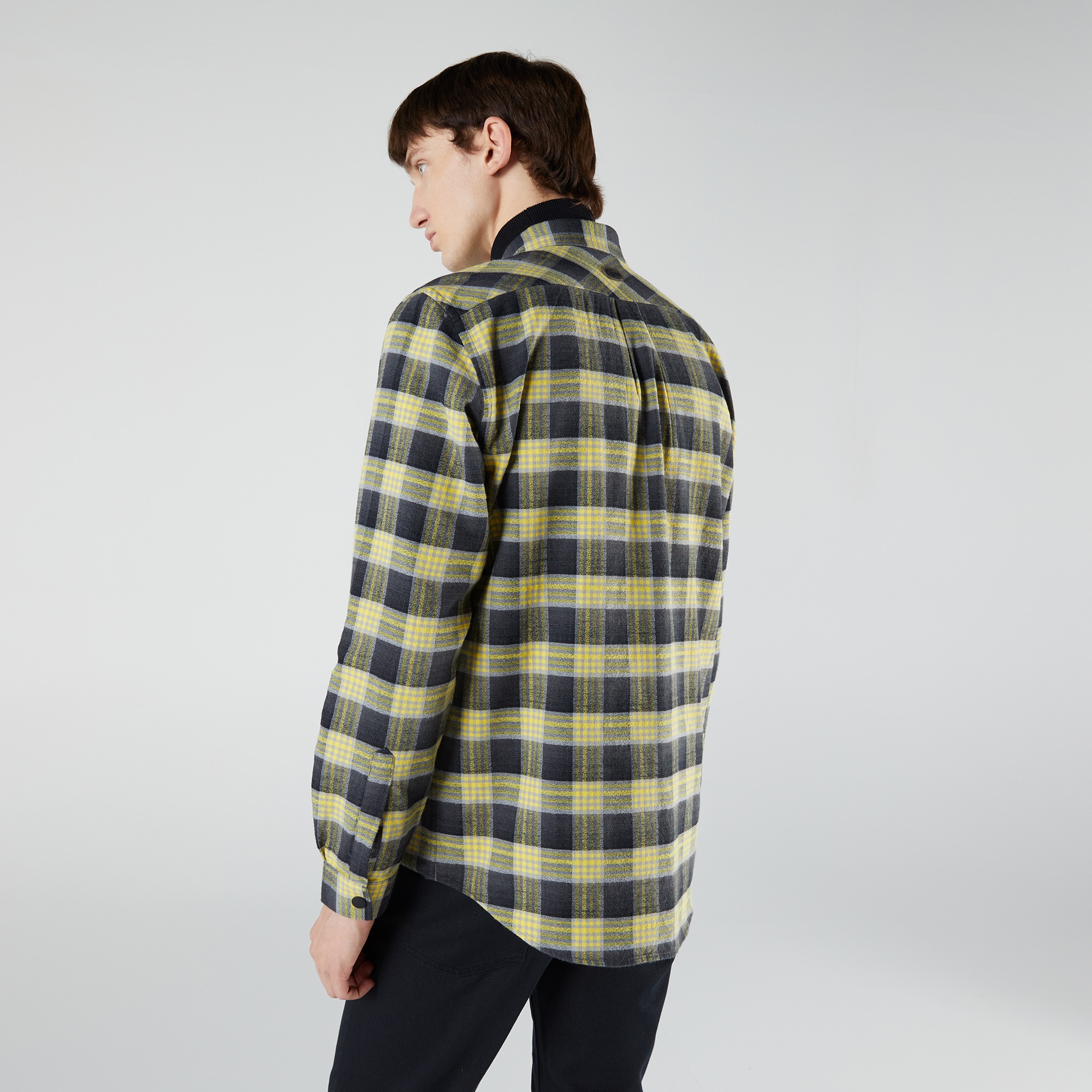 Lacoste Erkek Regular Fit Ekose Sarı Gömlek