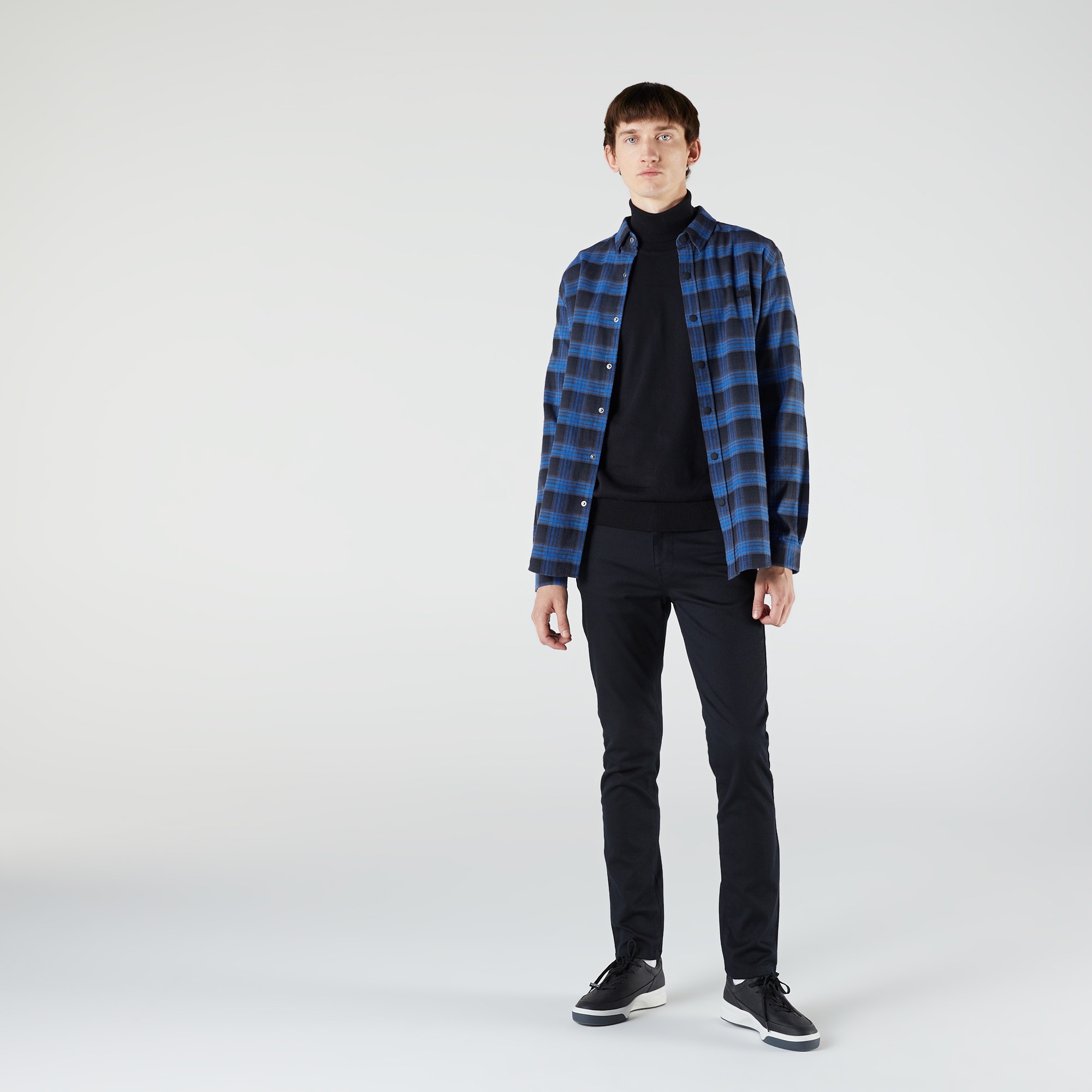 Lacoste Erkek Regular Fit Ekose Mavi Gömlek