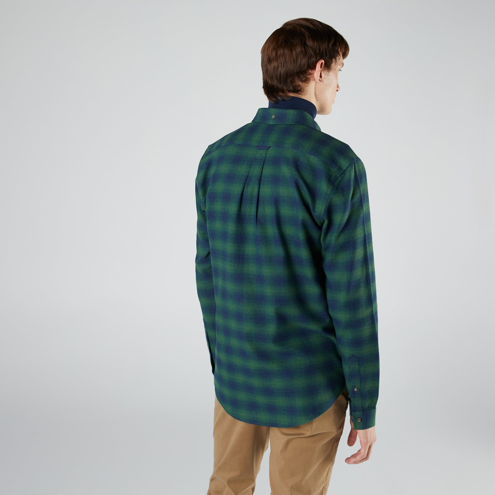 Lacoste Erkek Slim Fit Ekose Yeşil Gömlek