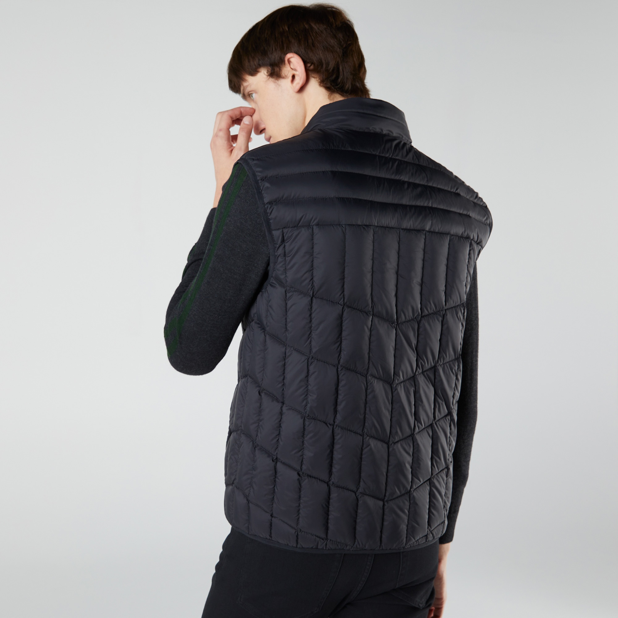 Lacoste Erkek Kapitone Siyah Yelek